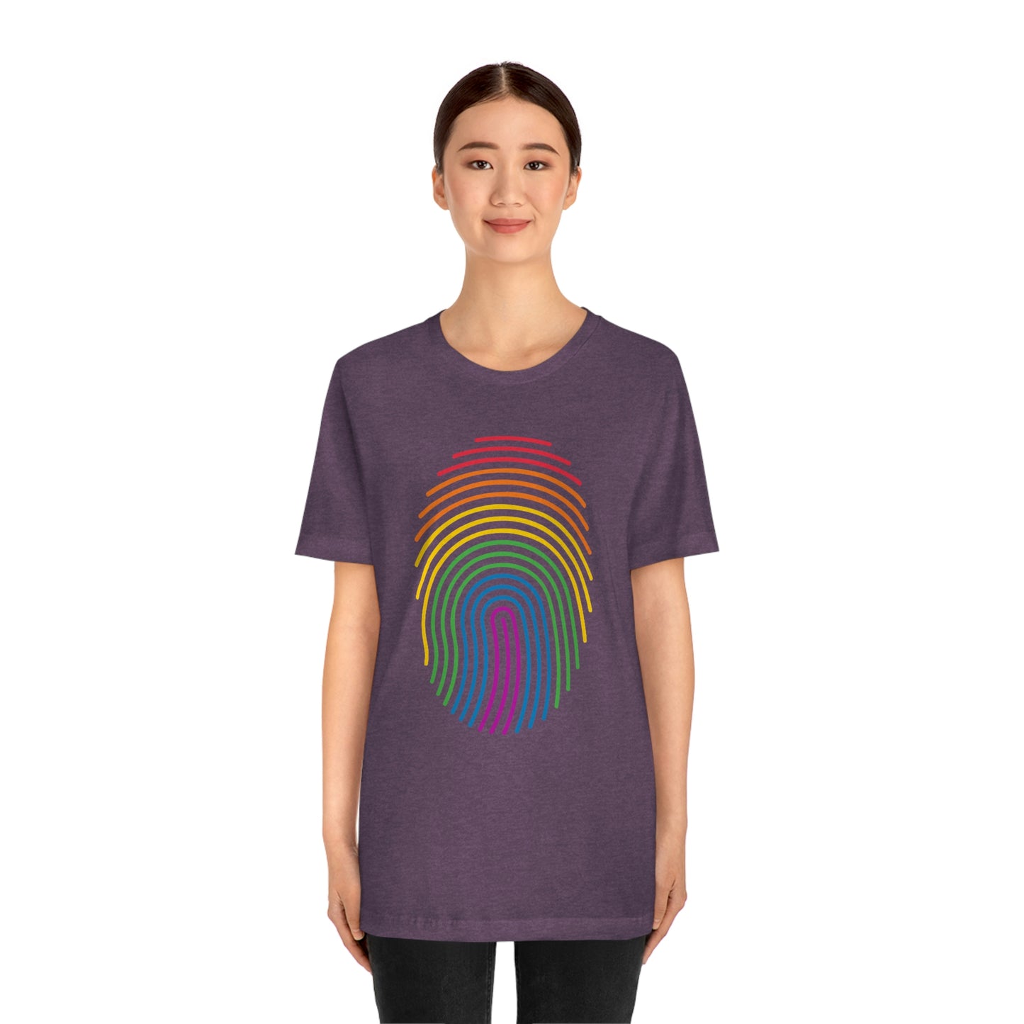 Fingerprint LGBTQIA Print Unisex Jersey Short Sleeve Tee