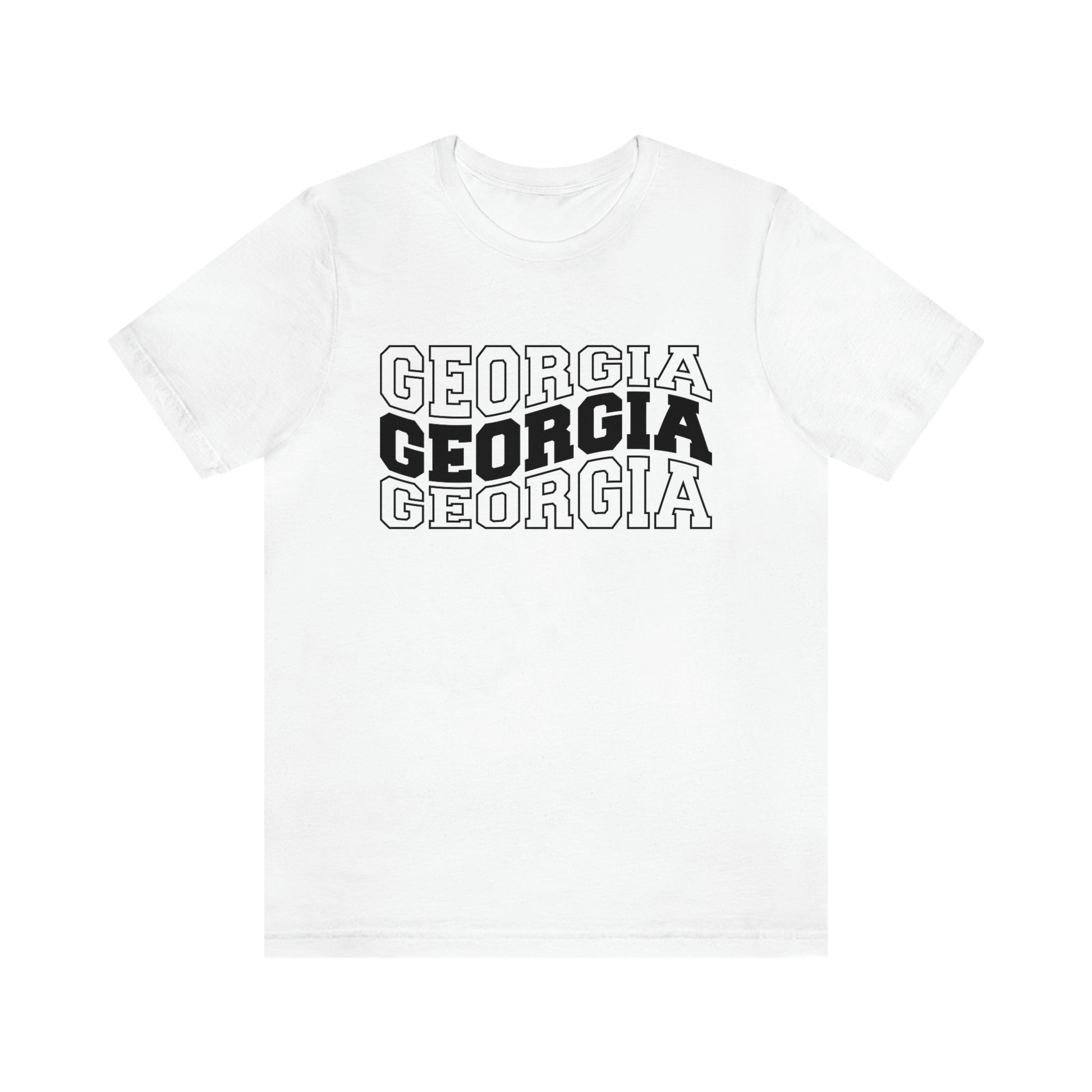 Georgia Varsity Letters Wavy Short Sleeve T-shirt