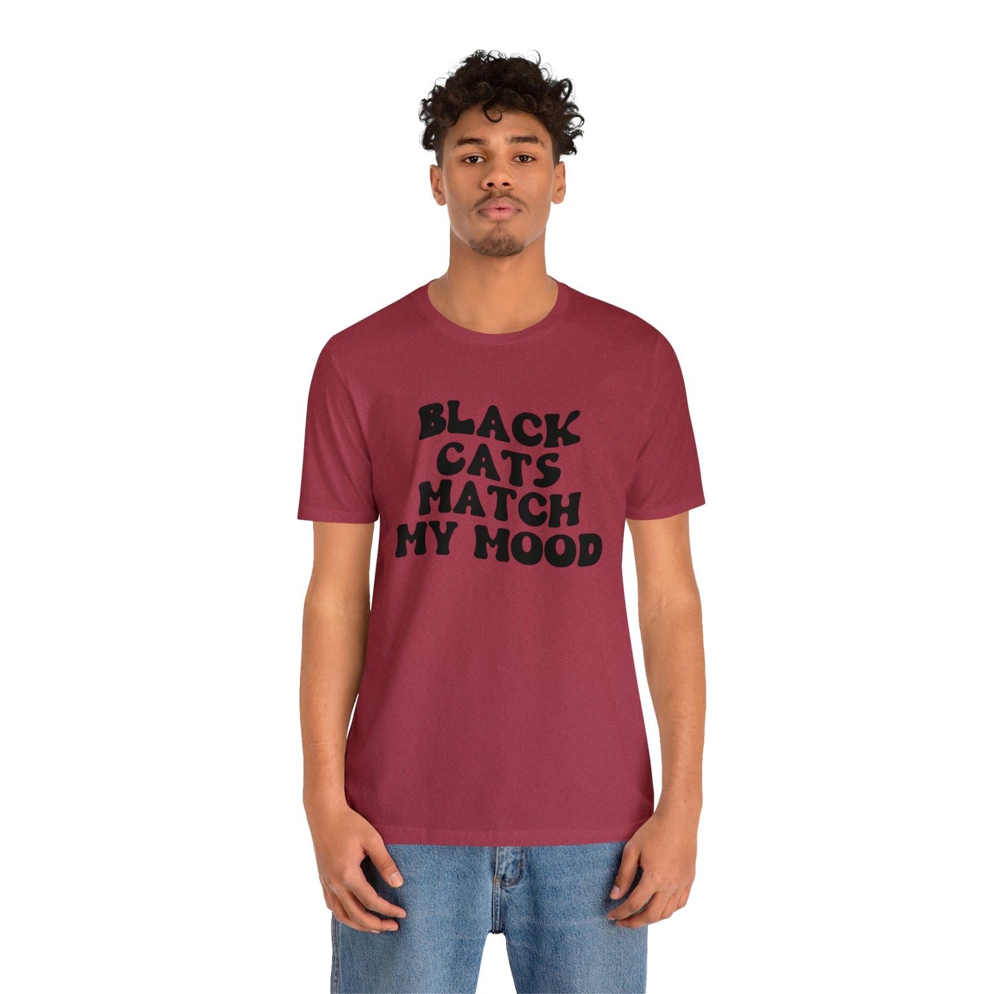 Black Cats Match My Mood Short Sleeve T-shirt