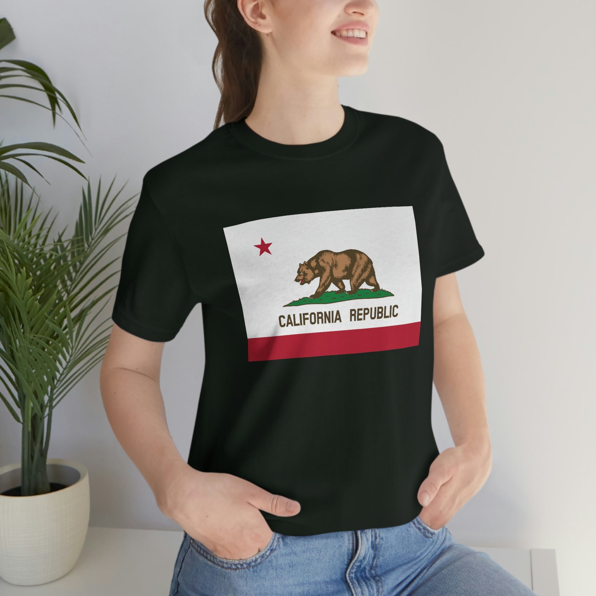 California Flag Unisex Jersey Short Sleeve Tee Tshirt T-shirt