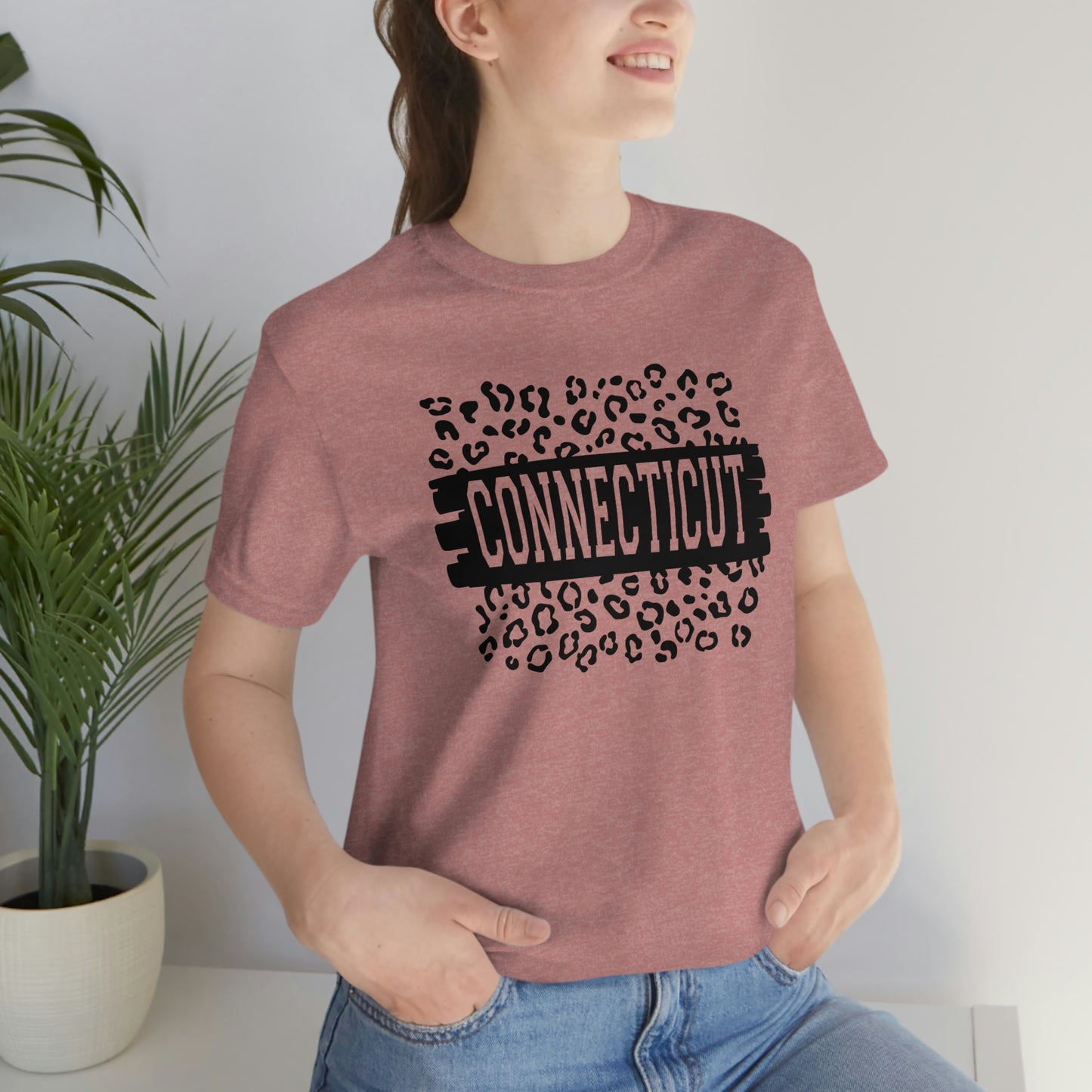 Connecticut Leopard Print Short Sleeve T-shirt
