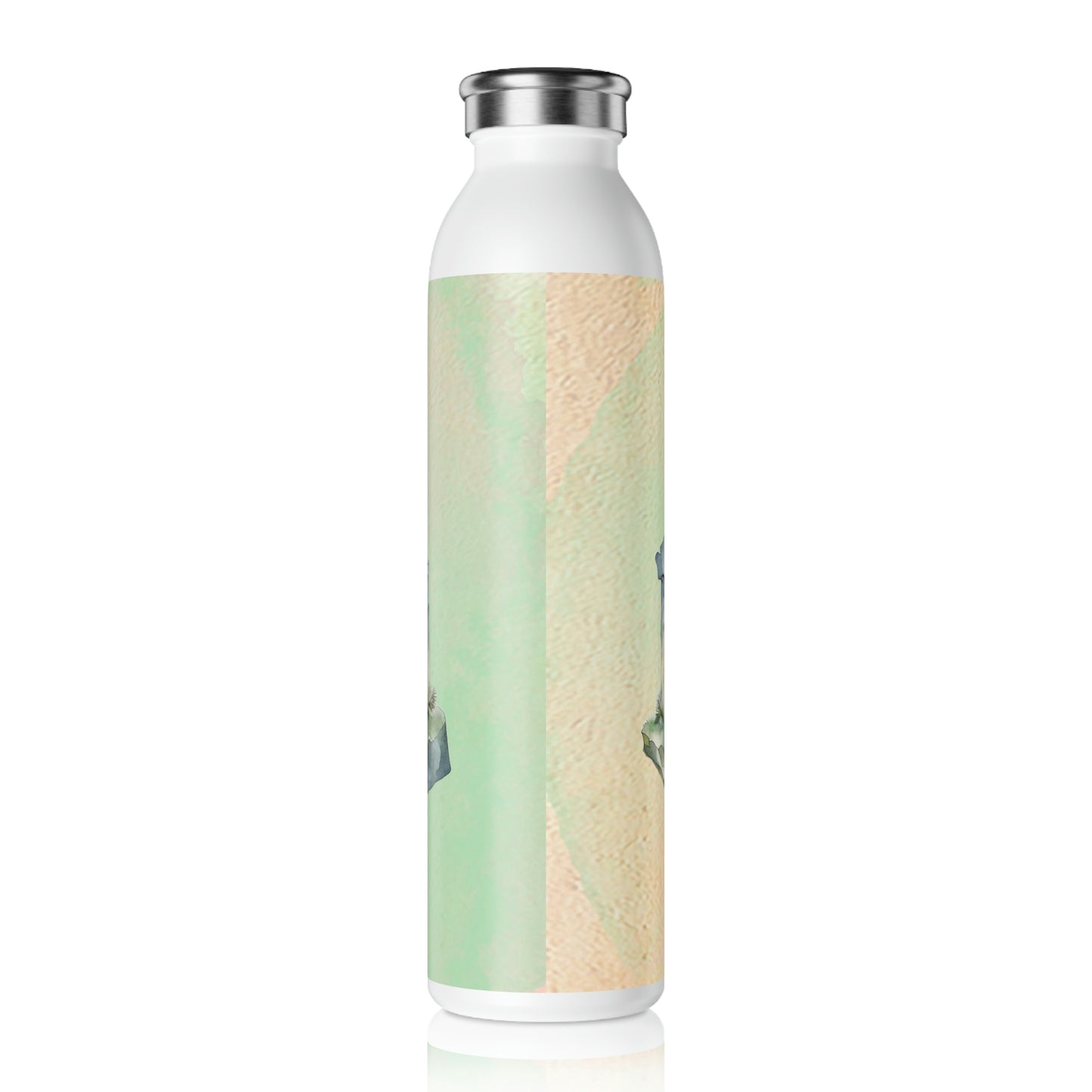 Standing Stones Spring Watercolor Slim Water Bottle