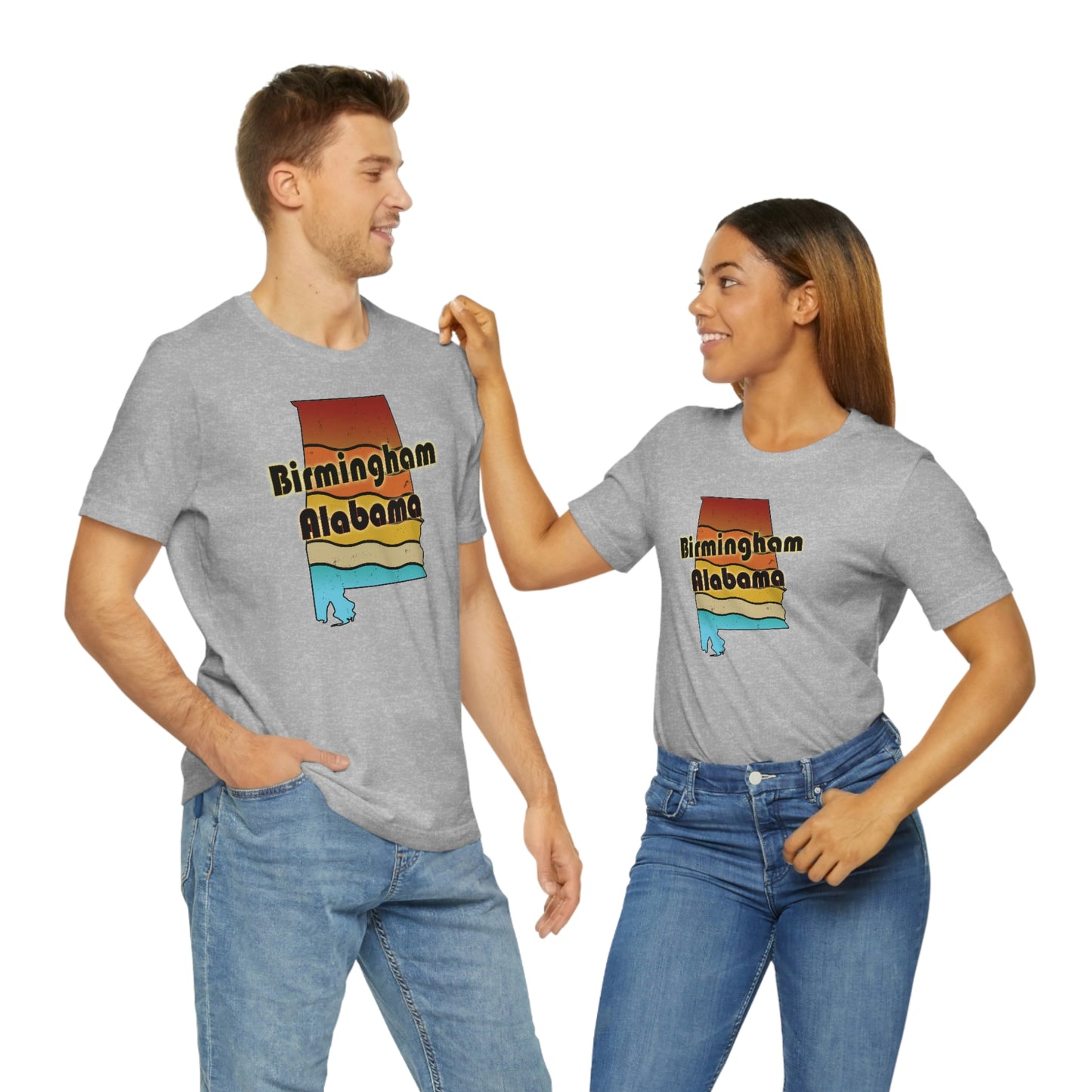 Birmingham Alabama Retro Sunset Unisex Jersey Short Sleeve T-shirt