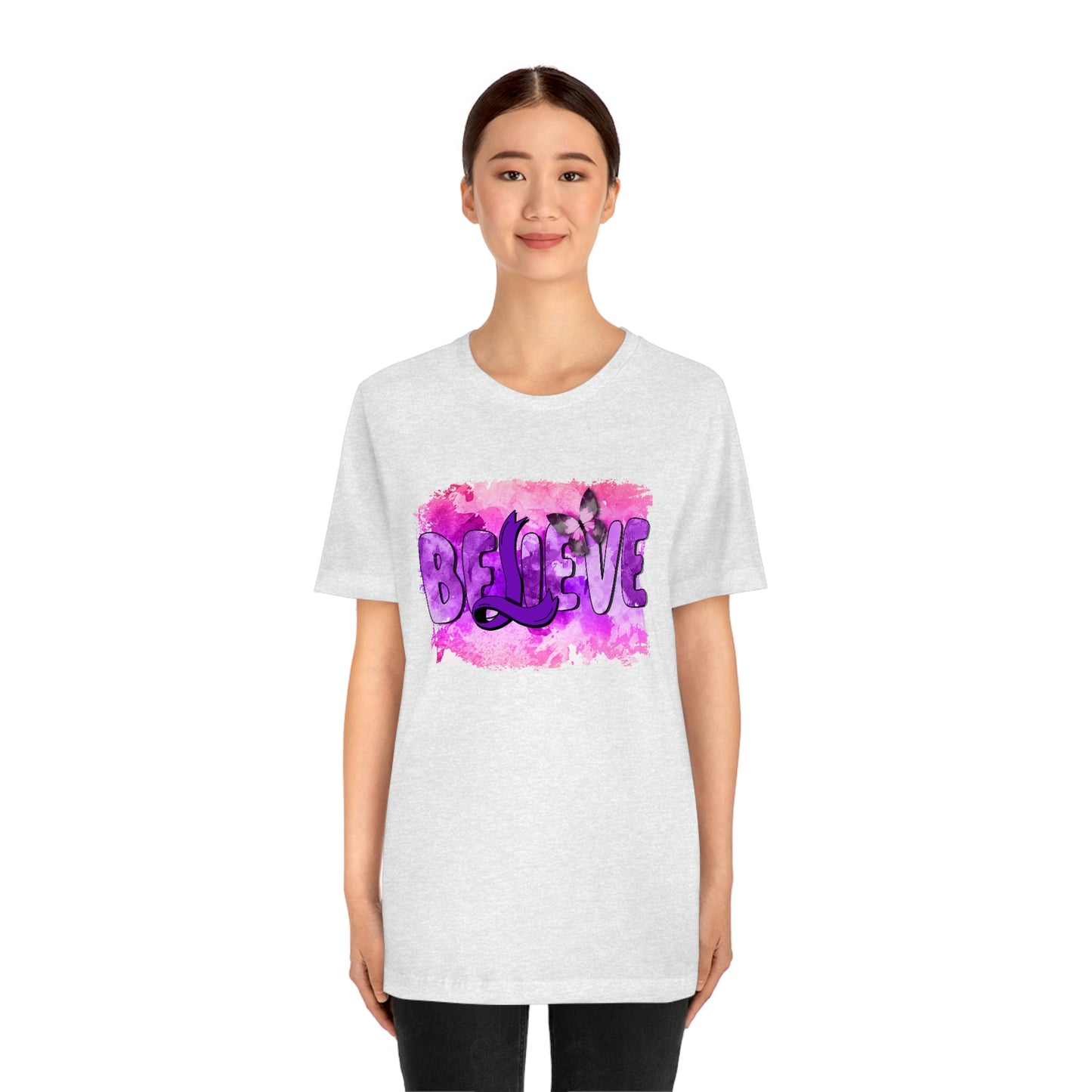 Believe Print Unisex Jersey Short Sleeve Tee