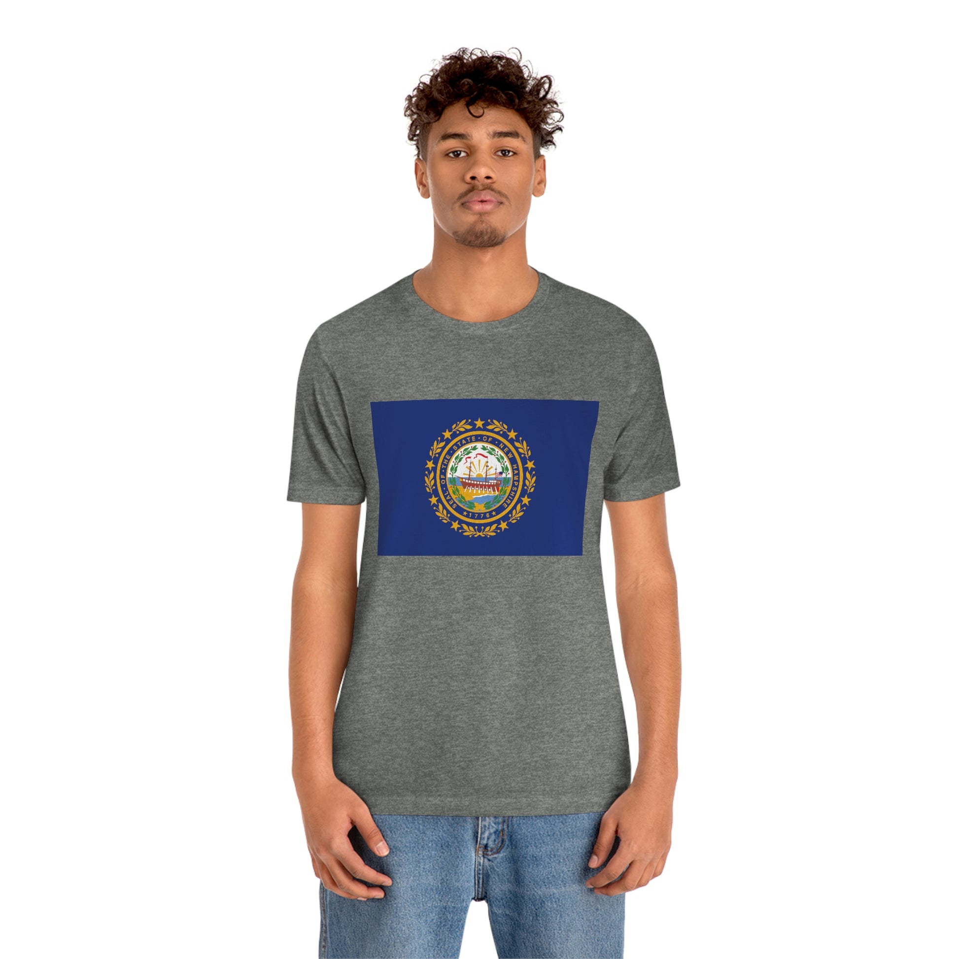 New Hampshire Flag Unisex Jersey Short Sleeve Tee Tshirt T-shirt