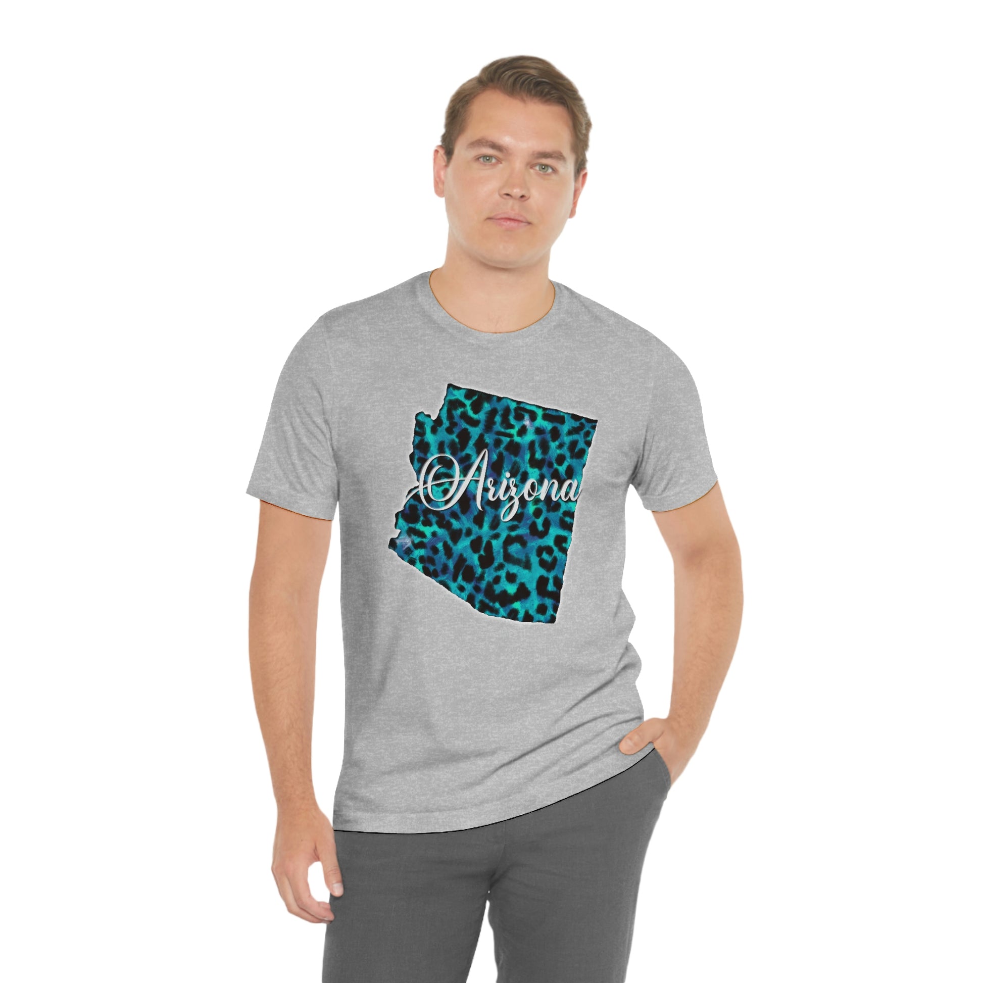 Arizona Blue Leopard Unisex Jersey Short Sleeve Tee Tshirt T-shirt