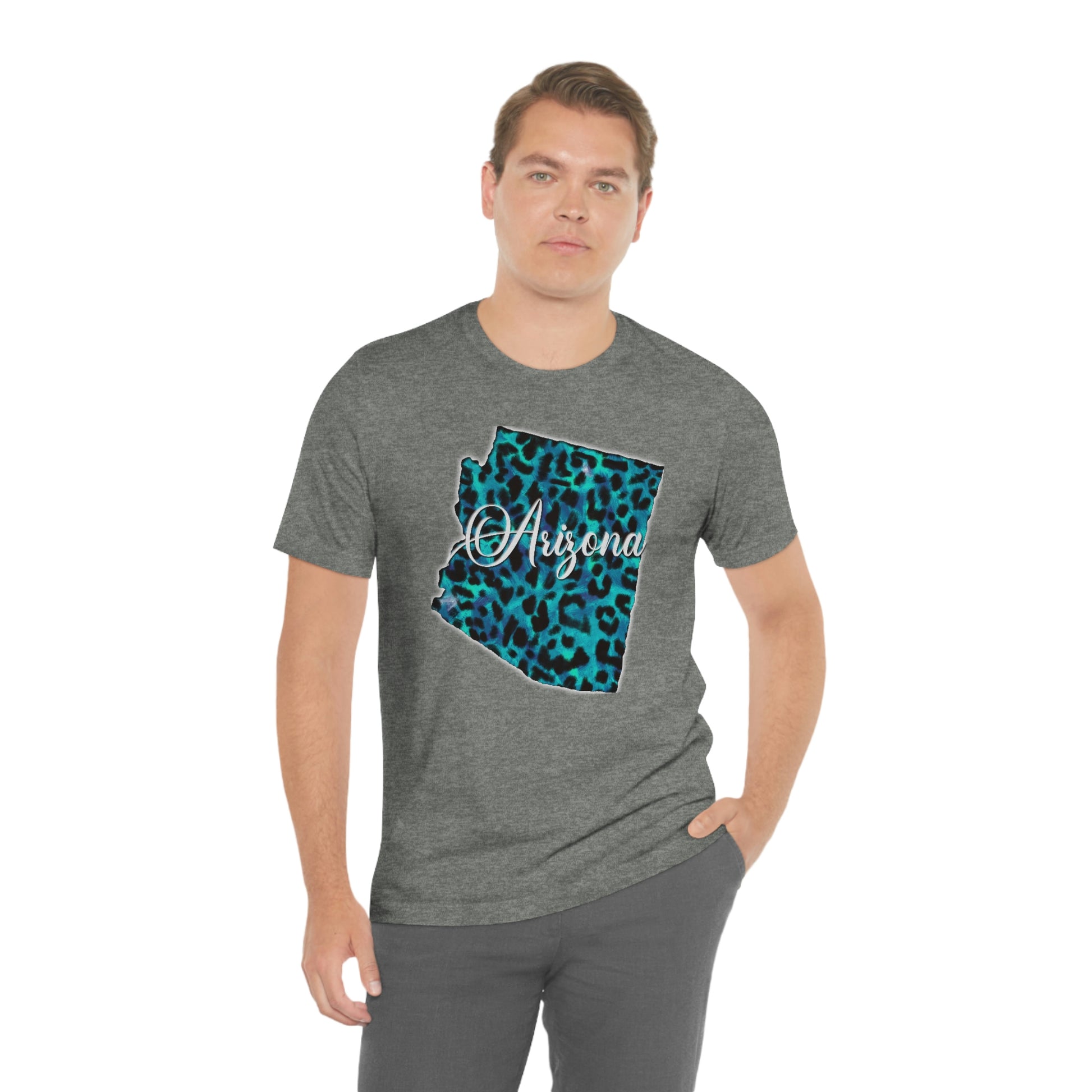 Arizona Blue Leopard Unisex Jersey Short Sleeve Tee Tshirt T-shirt