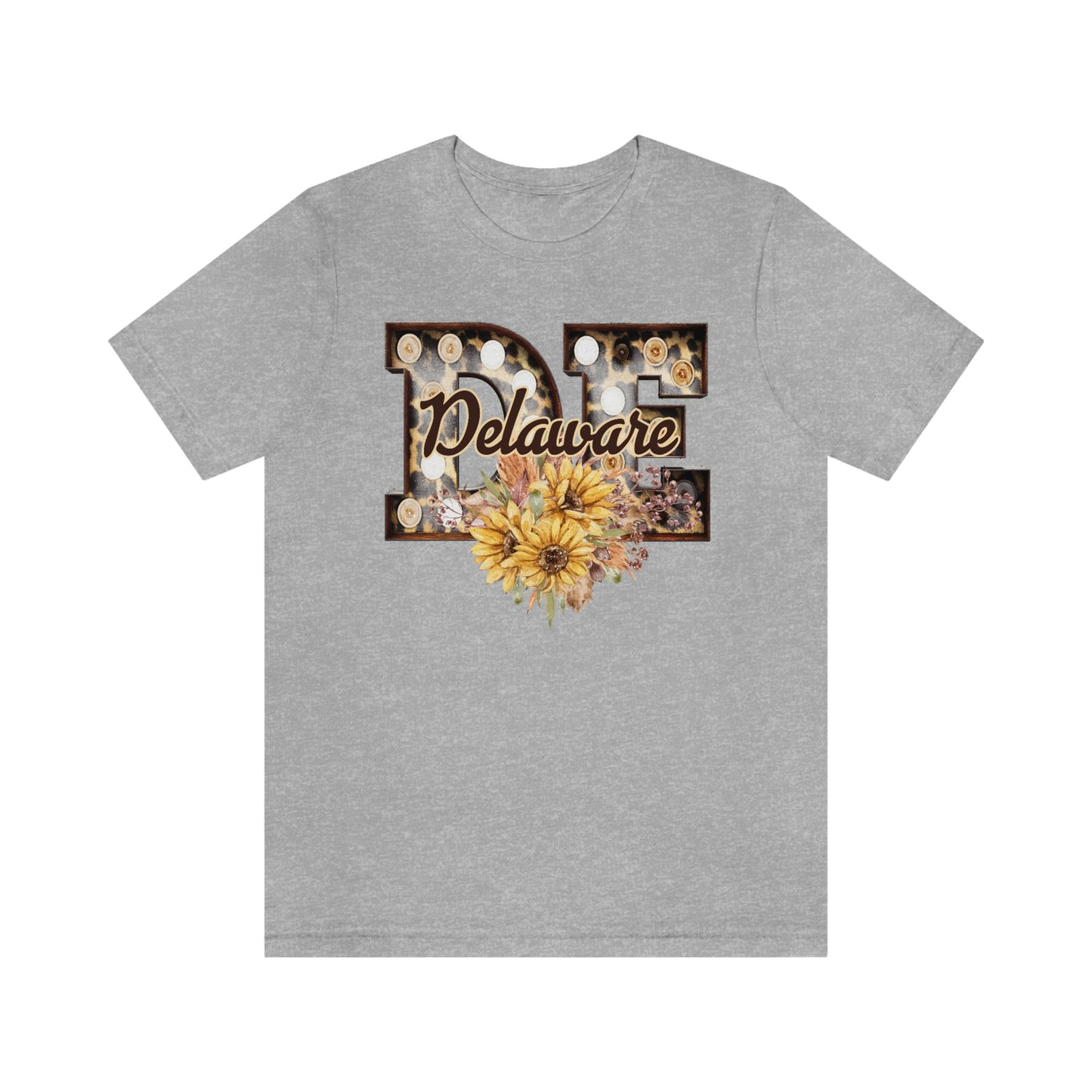 Delaware with Sunflowers Short Sleeve  T-shirt