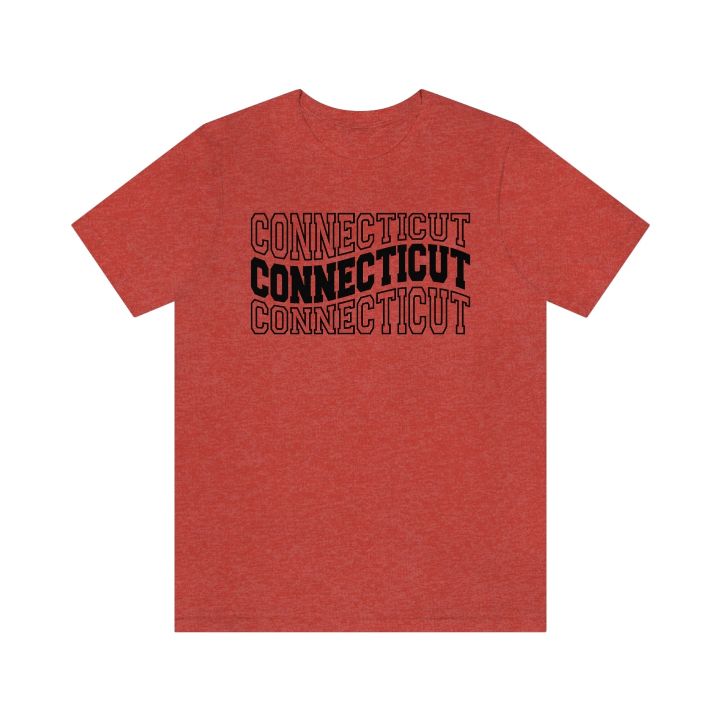 Connecticut Varsity Letters Wavy Short Sleeve T-shirt