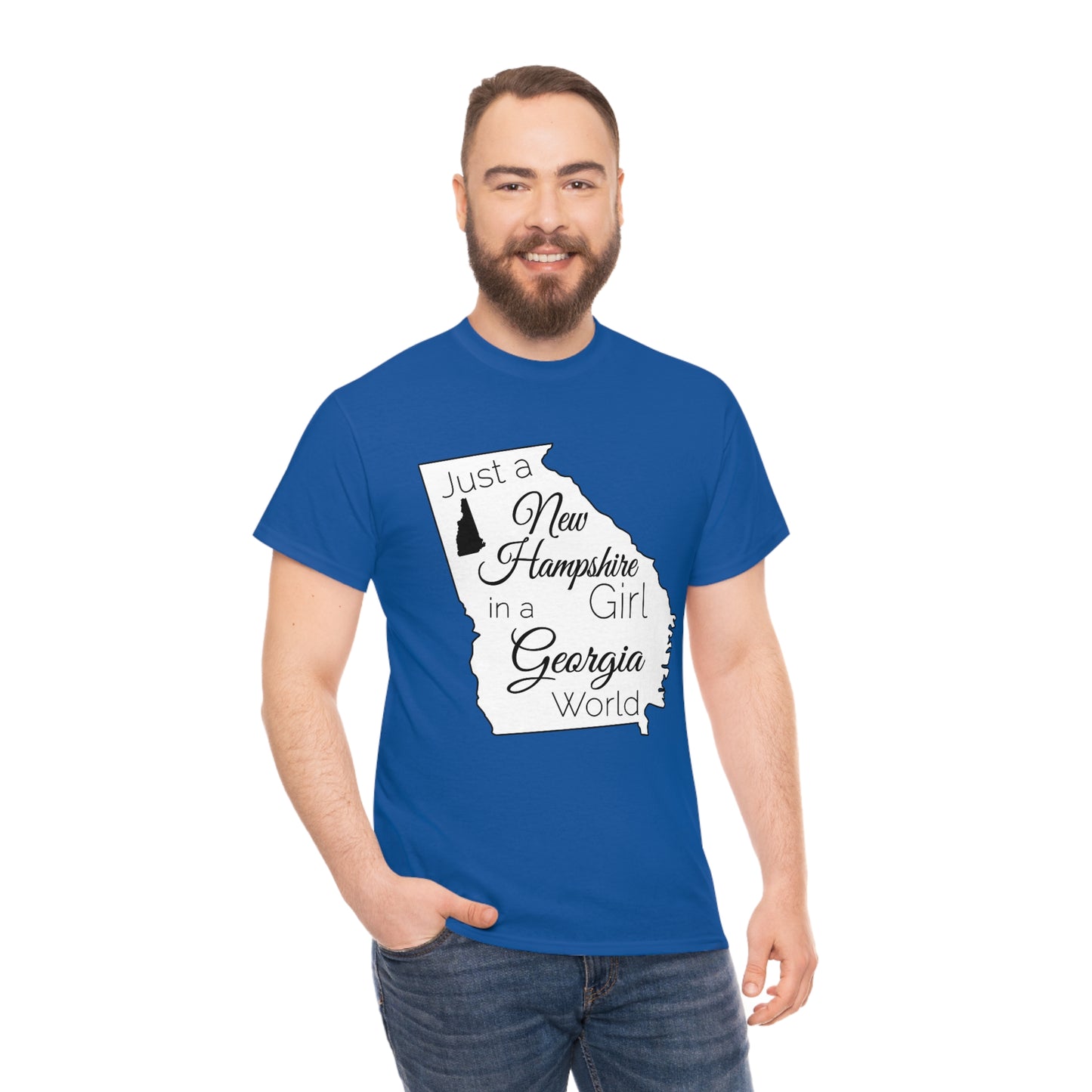 Just a New Hampshire Girl in a Georgia World Unisex Heavy Cotton Tee