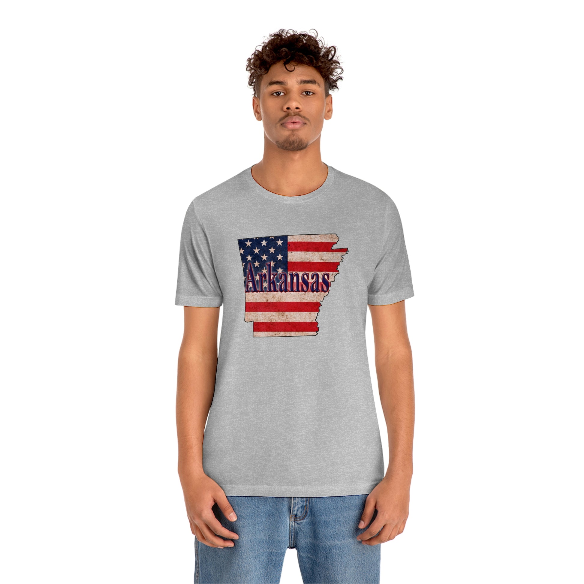 Arkansas US Flag Unisex Jersey Short Sleeve Tee Tshirt T-shirt