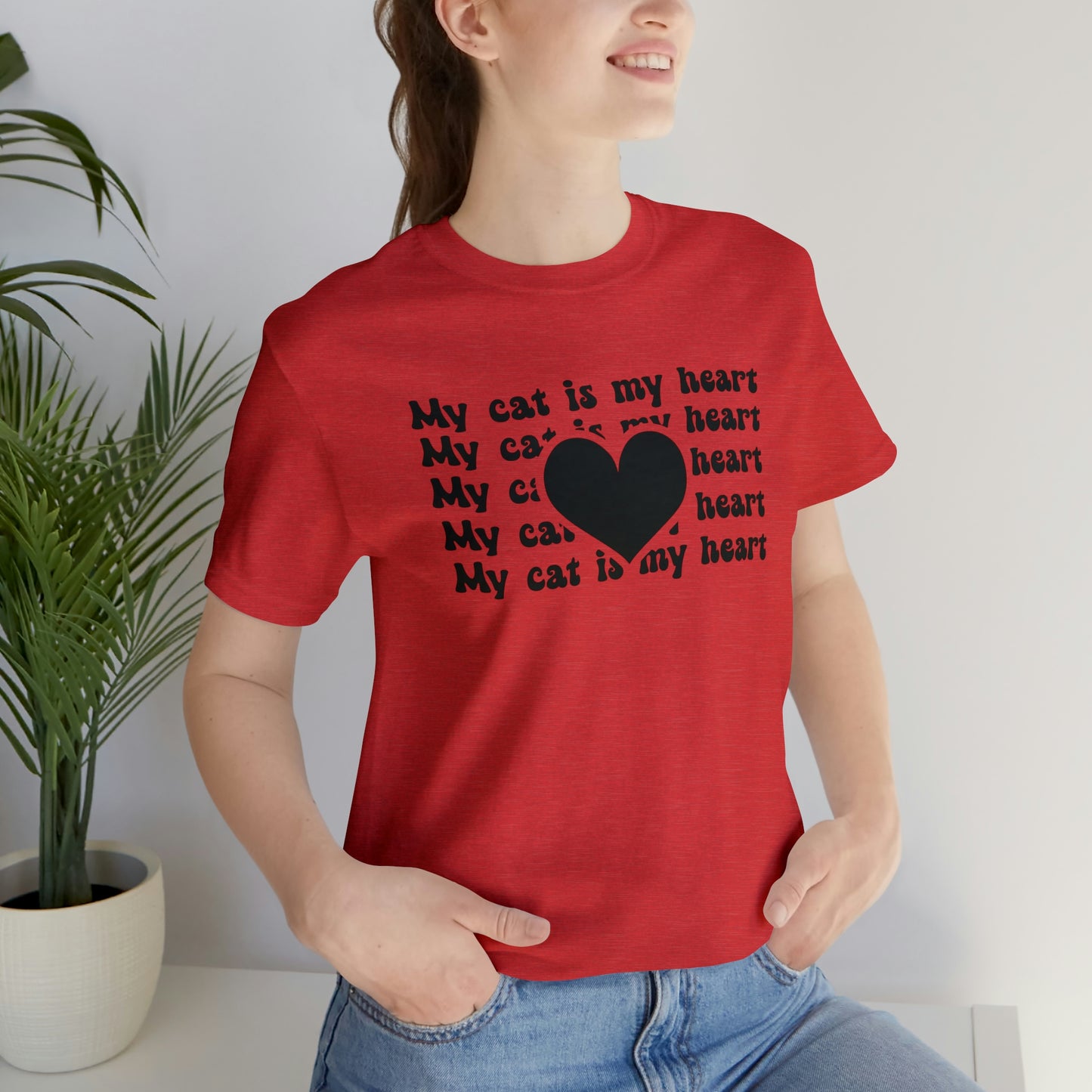 My Cat is My Heart Short Sleeve T-shirt
