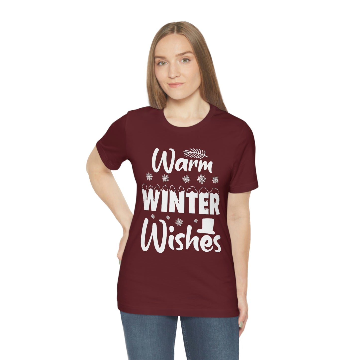 Warm Winter Wishes Unisex Jersey Short Sleeve Tee