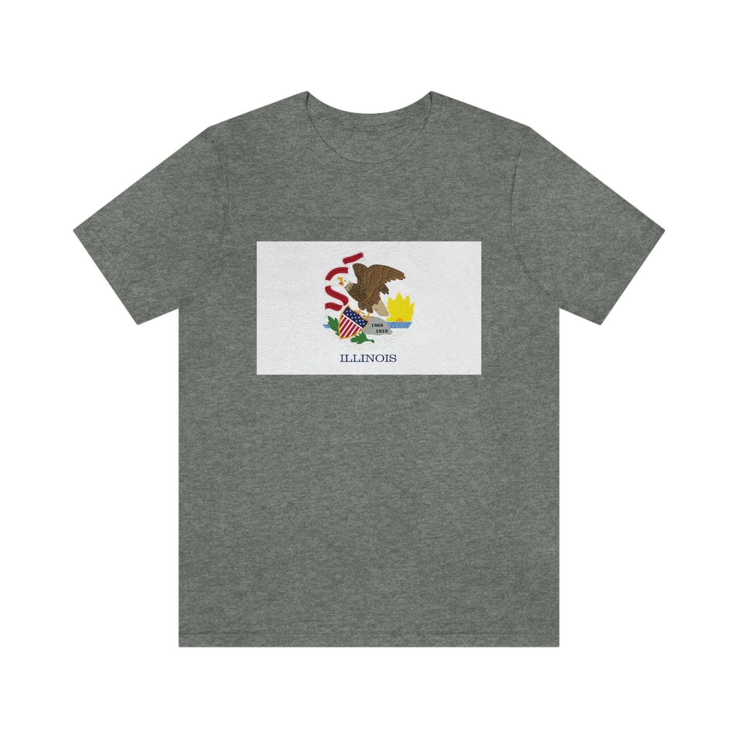 Illinois Flag Unisex Jersey Short Sleeve Tee Tshirt T-shirt