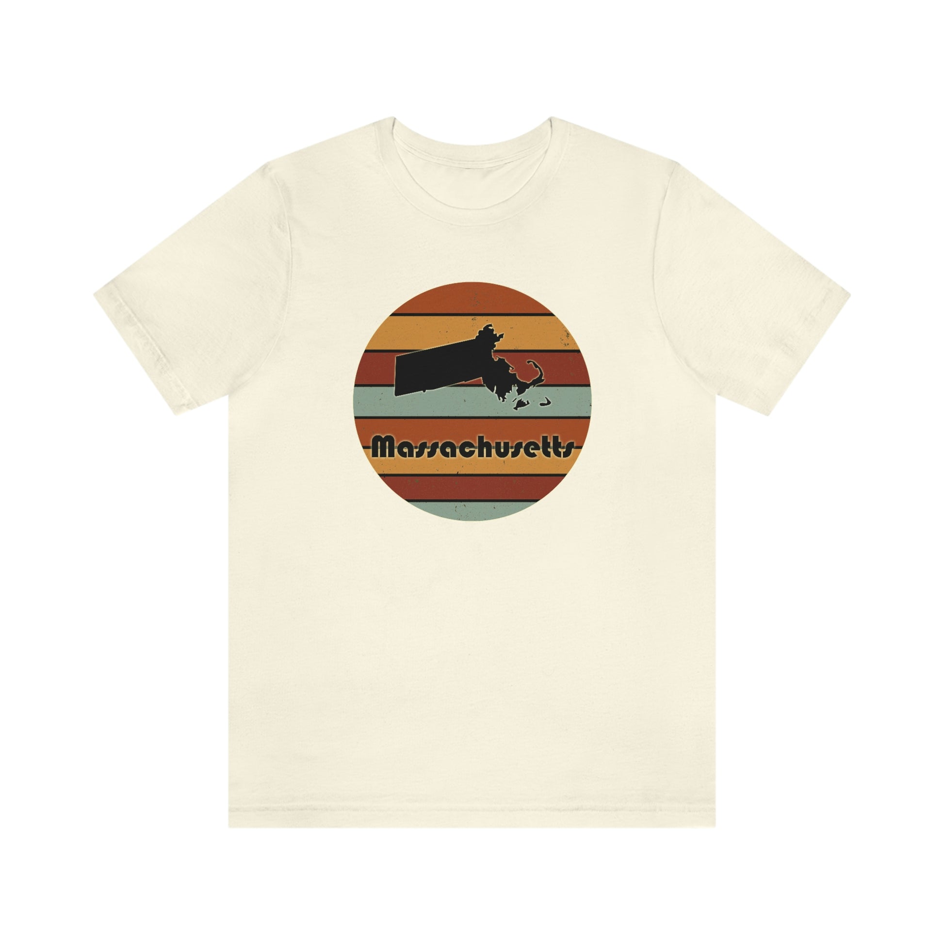 Massachusetts Retro Sunset Short Sleeve T-shirt