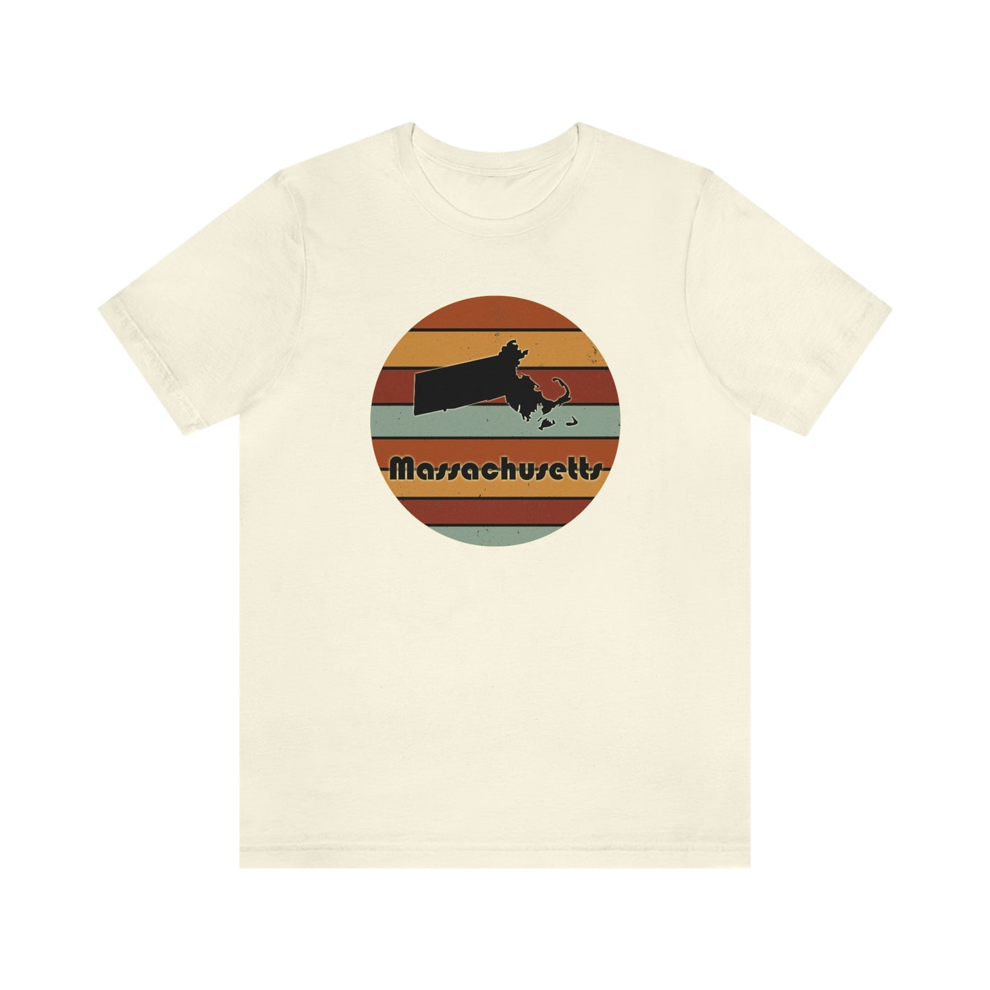 Massachusetts Retro Sunset Short Sleeve T-shirt