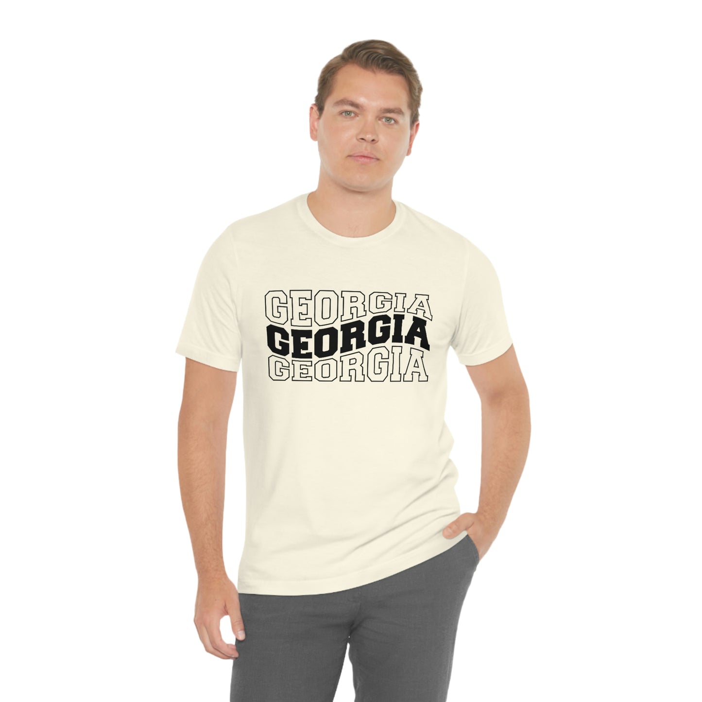 Georgia Varsity Letters Wavy Short Sleeve T-shirt