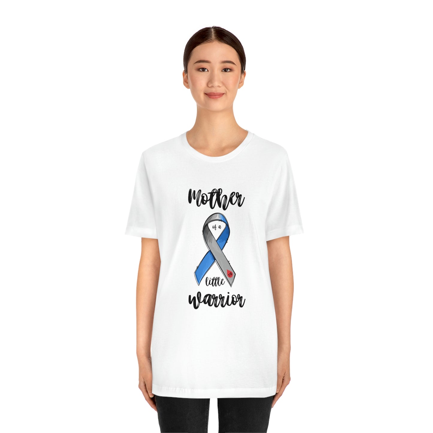 Mother of a Little Warrior Print Unisex Jersey Short Sleeve Tee