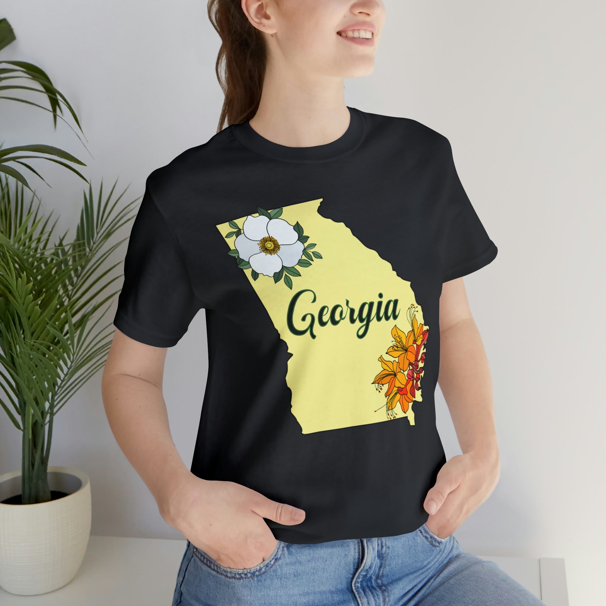 Georgia State Flower Short Sleeve T-shirt