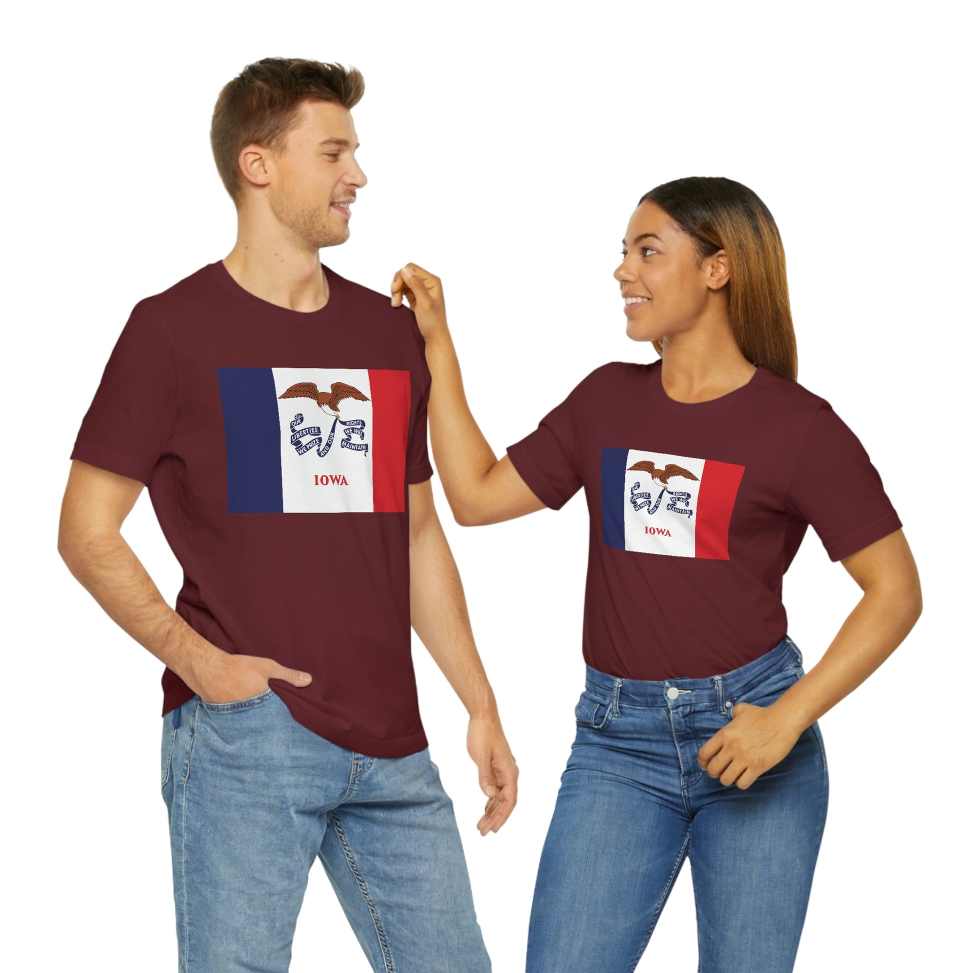 Iowa Flag Unisex Jersey Short Sleeve Tee Tshirt T-shirt