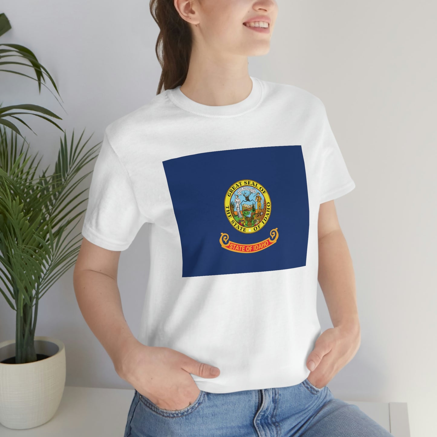 Idaho Flag Unisex Jersey Short Sleeve Tee Tshirt T-shirt