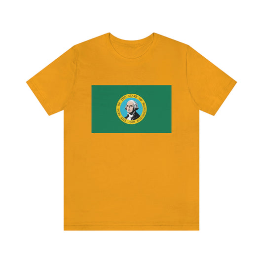 Washington Flag Unisex Jersey Short Sleeve Tee Tshirt T-shirt