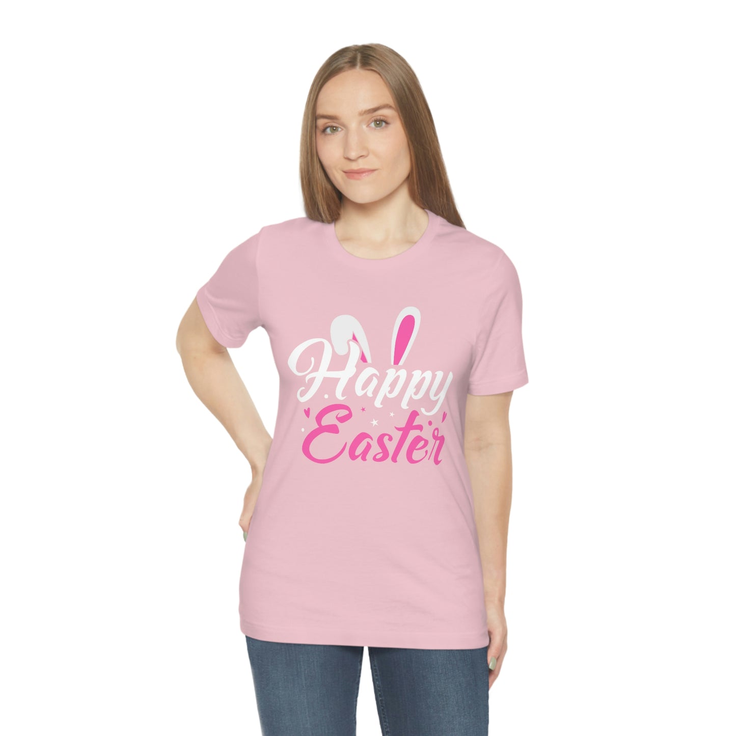 Happy Easter Bunny Ears Unisex Jersey Short Sleeve Tee