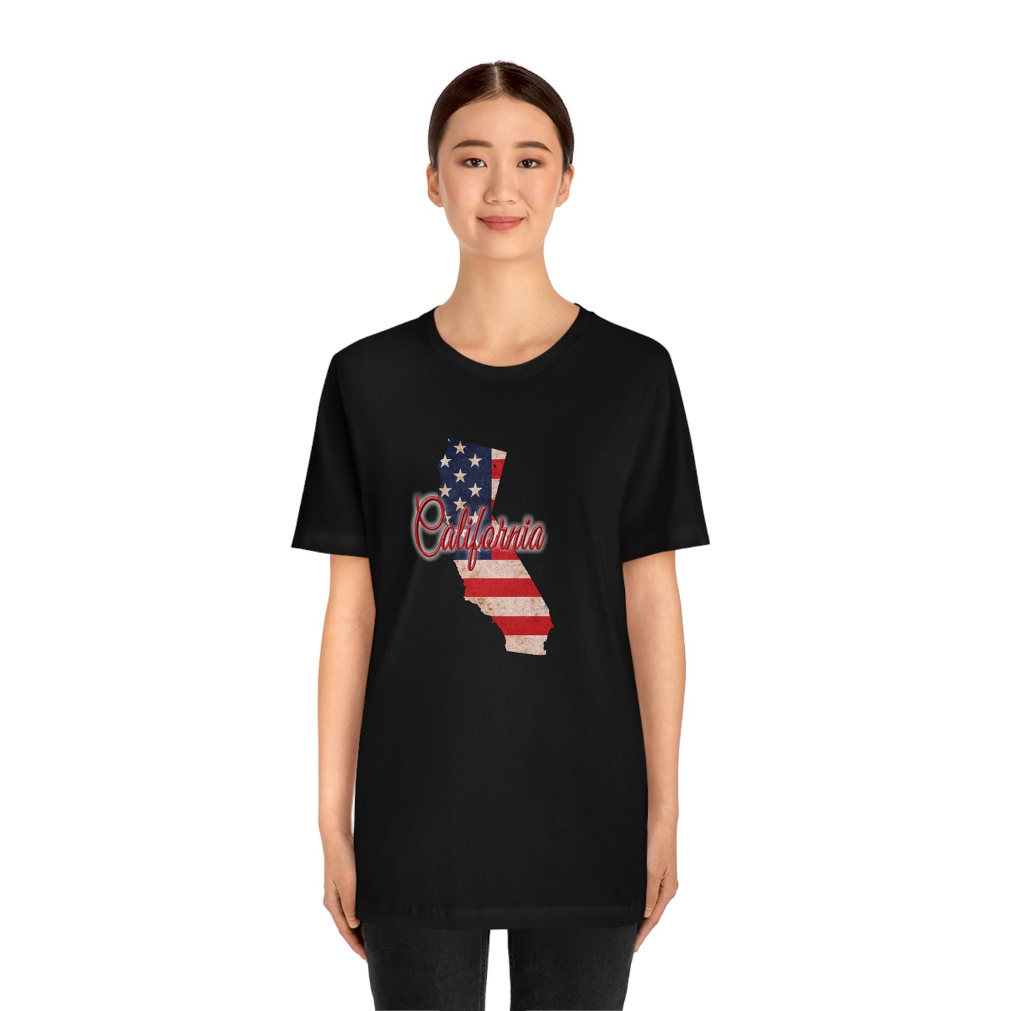 California US Flag Unisex Jersey Short Sleeve Tee Tshirt T-shirt