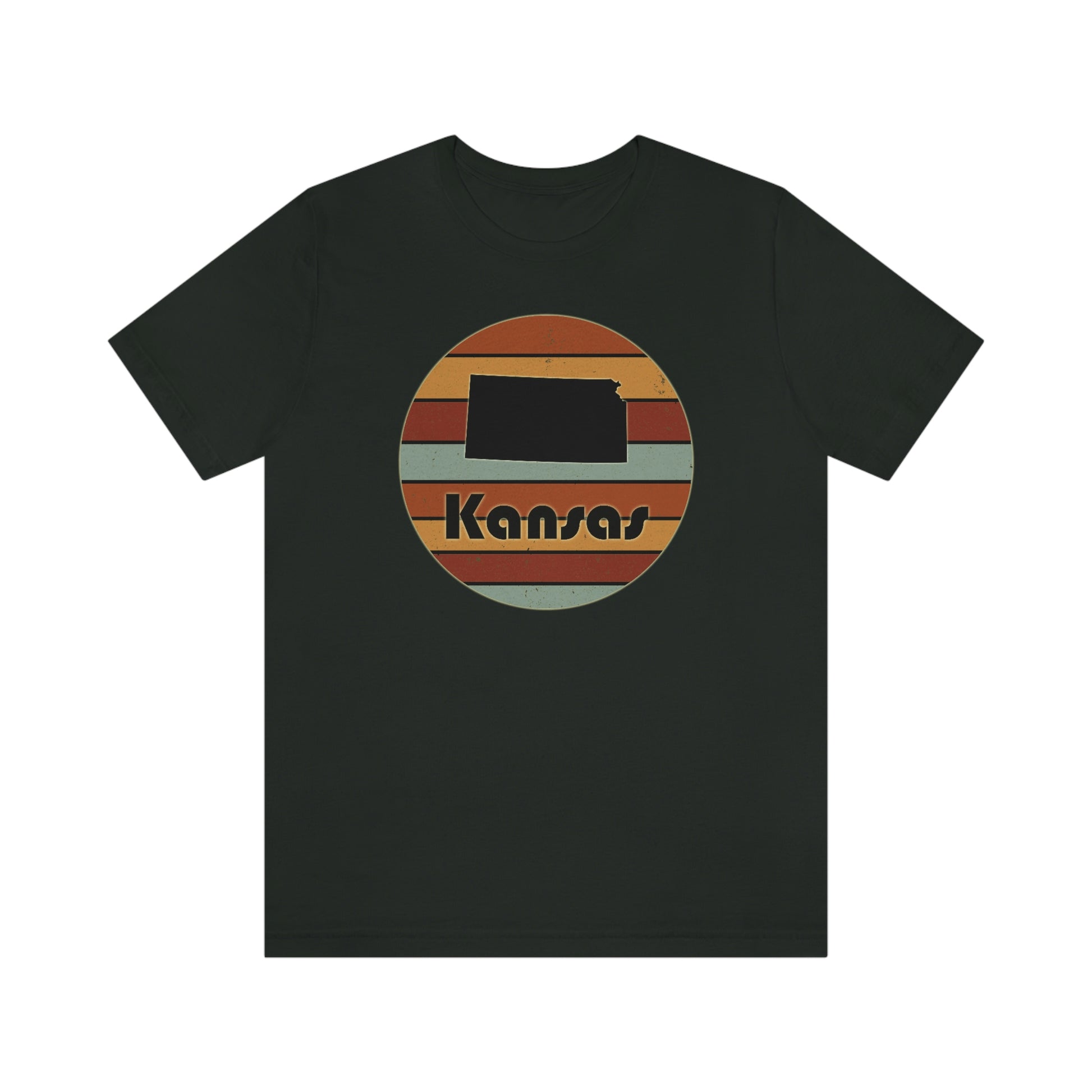 Kansas Retro Sunset Short Sleeve T-shirt