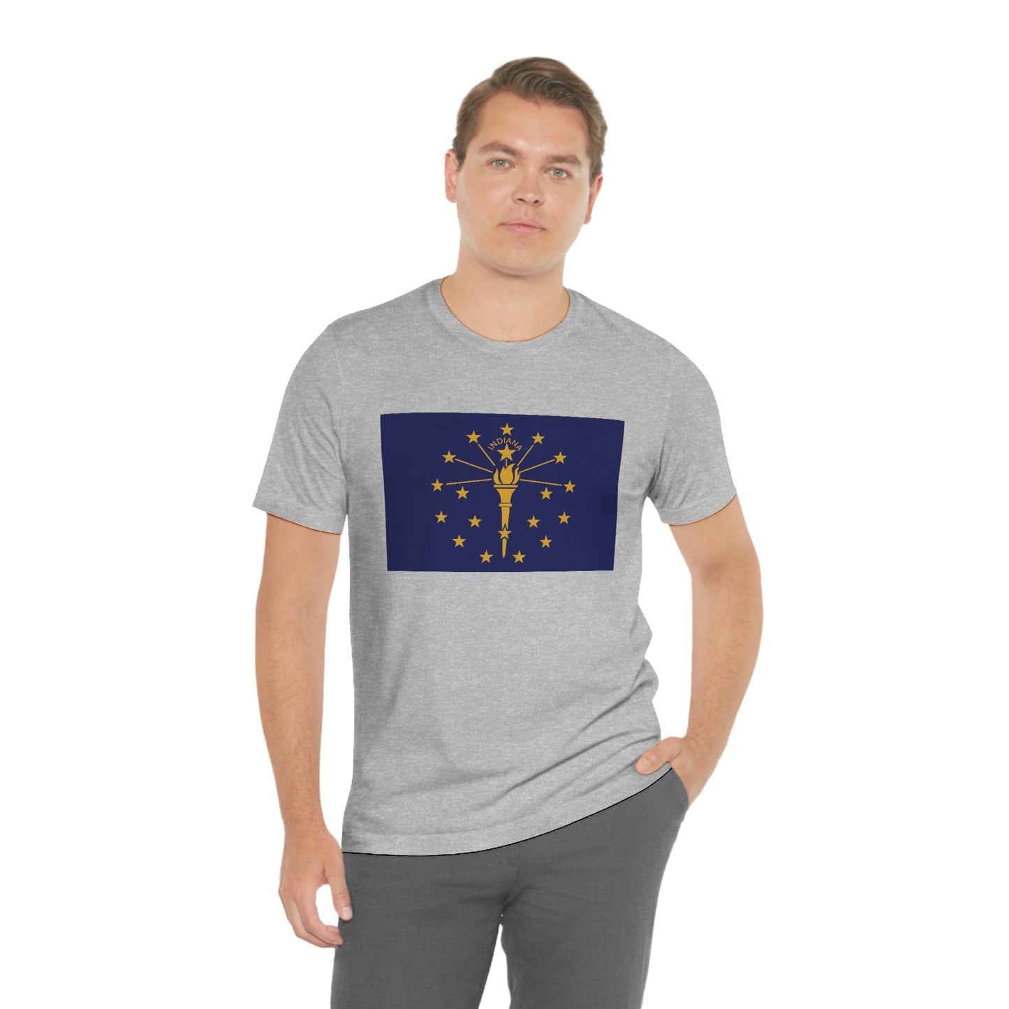 Indiana Flag Unisex Jersey Short Sleeve Tee Tshirt T-shirt