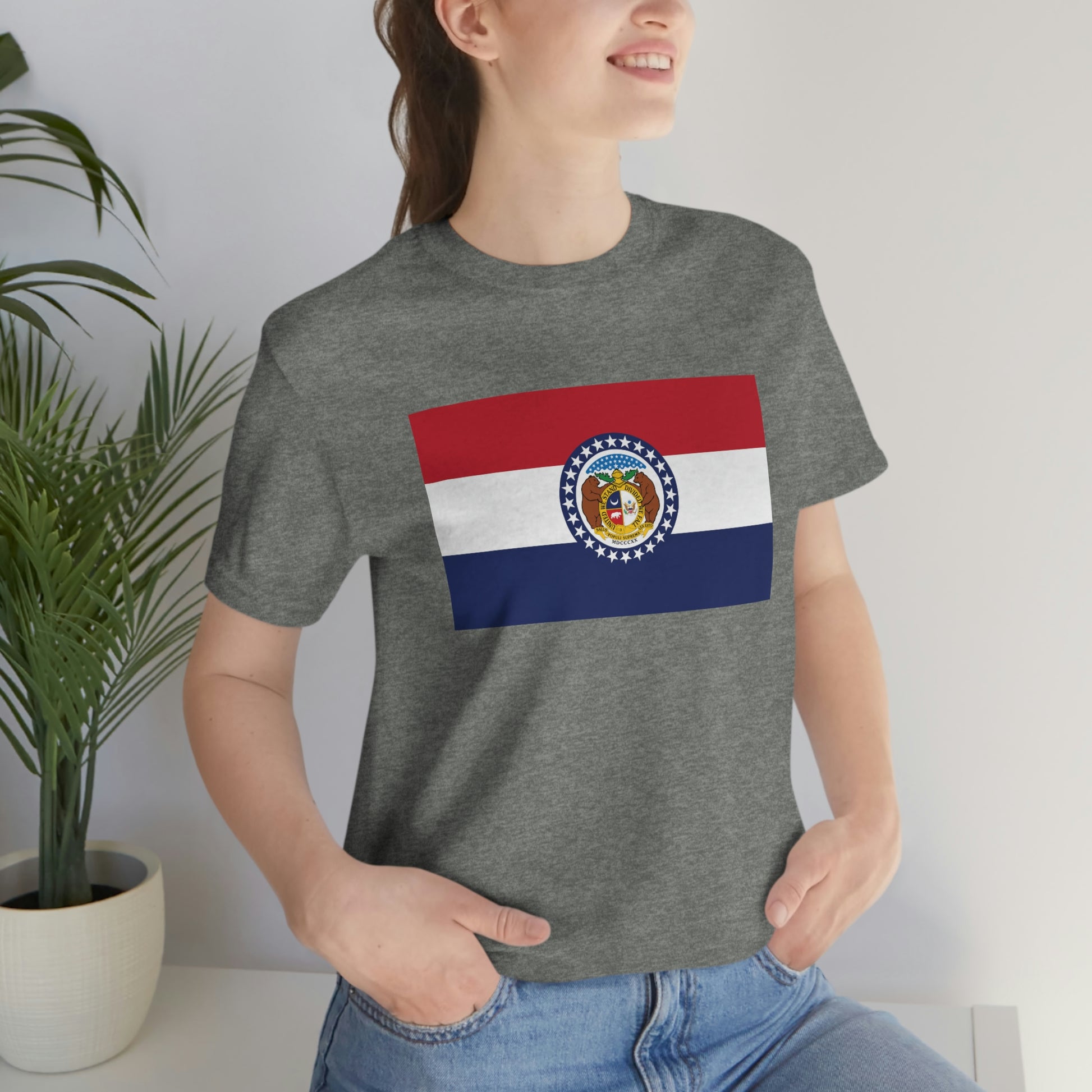 Missouri Flag Unisex Jersey Short Sleeve Tee Tshirt T-shirt