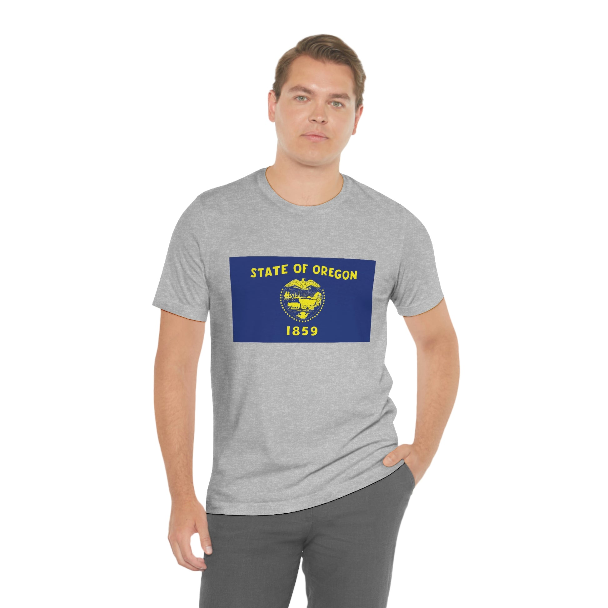 Oregon Flag Unisex Jersey Short Sleeve Tee Tshirt T-shirt