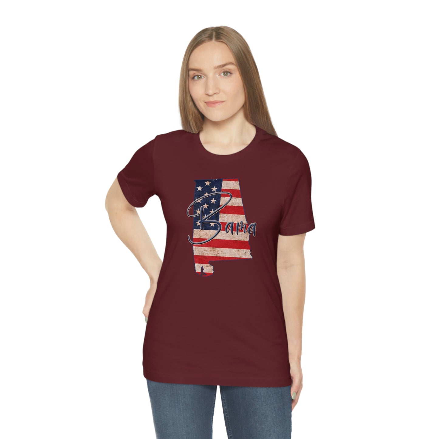 Alabama Bama Flag Unisex Jersey Short Sleeve T-shirt