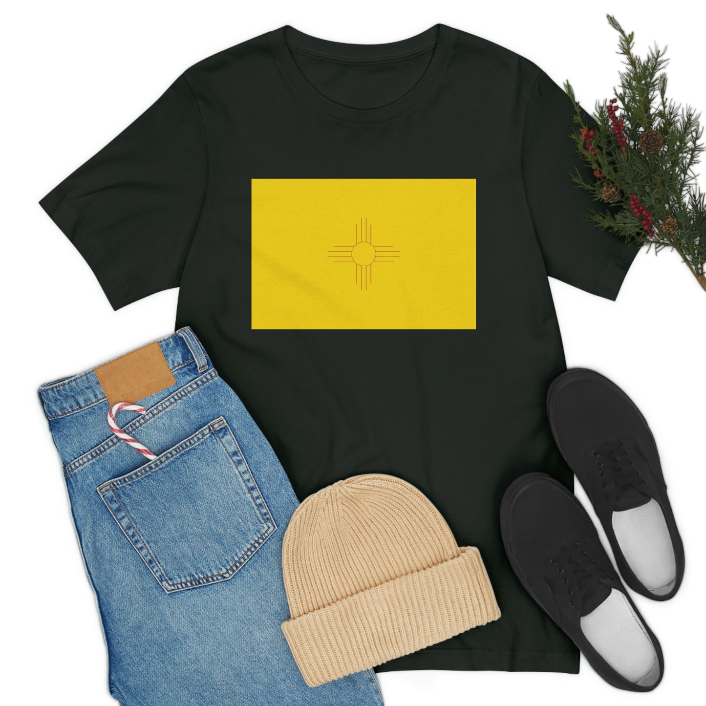 New Mexico Flag Unisex Jersey Short Sleeve Tee Tshirt T-shirt