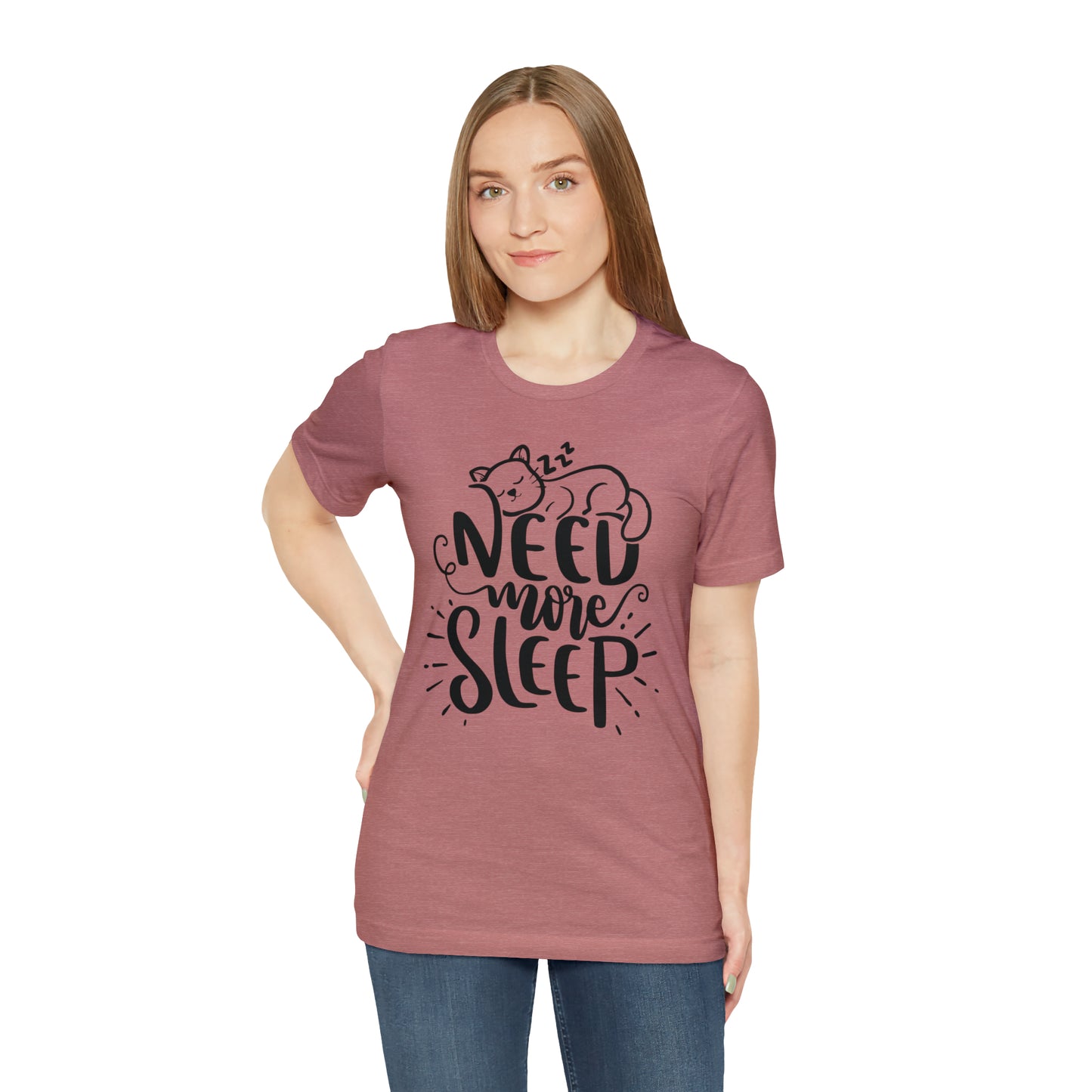 Need More Sleep Cat Short Sleeve T-shirt