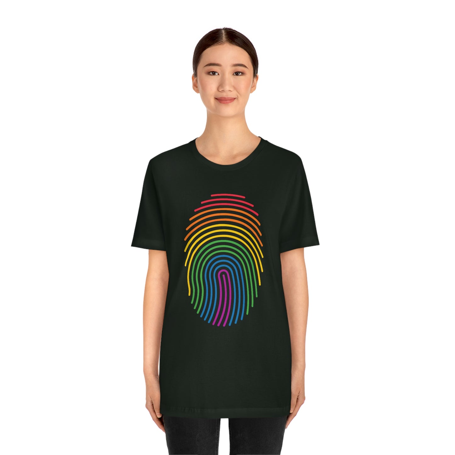 Fingerprint LGBTQIA Print Unisex Jersey Short Sleeve Tee