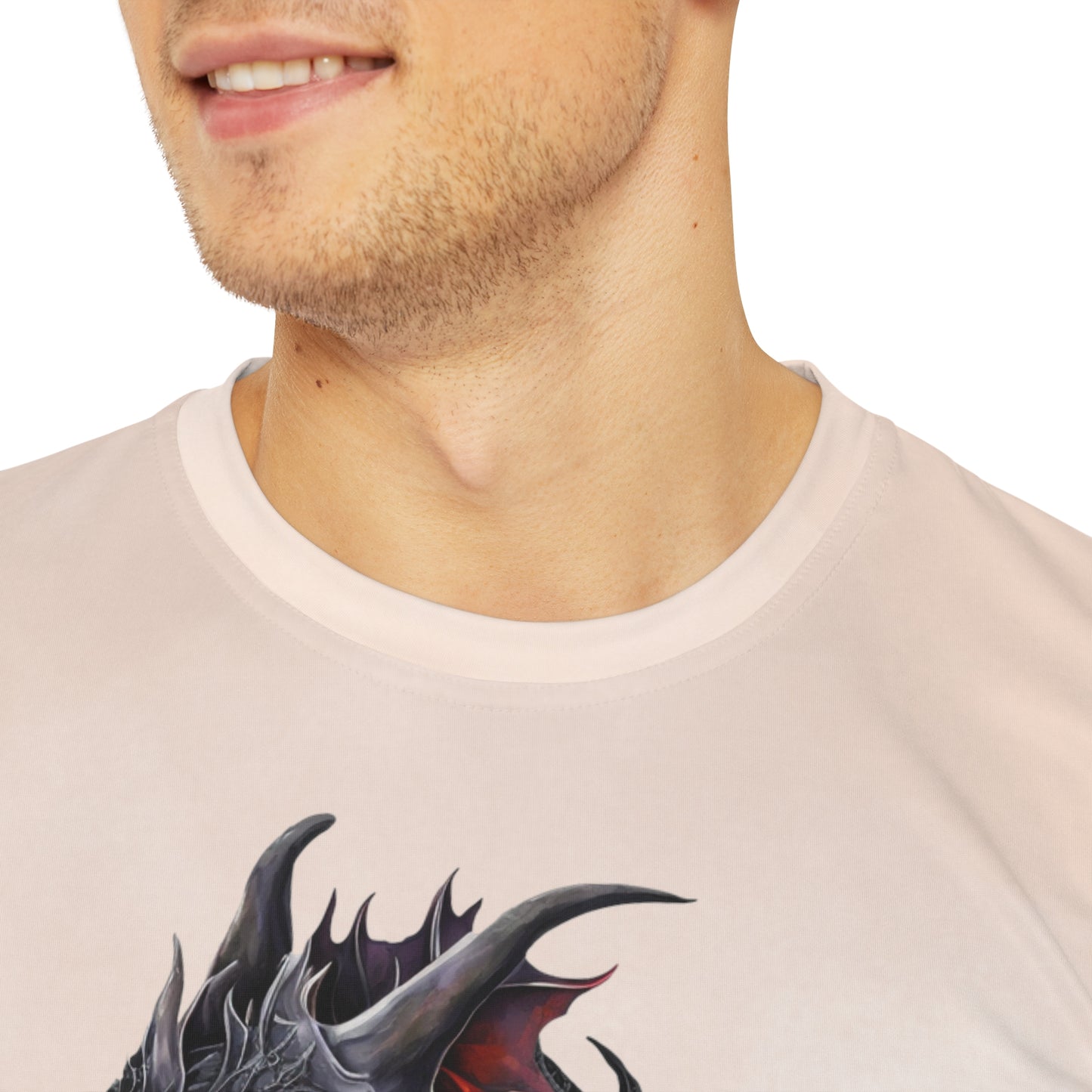 Dragon & Skull on Watercolor Background T-shirt