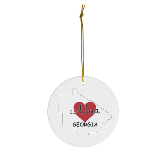 Alma Georgia Ceramic Ornament, 1-Pack