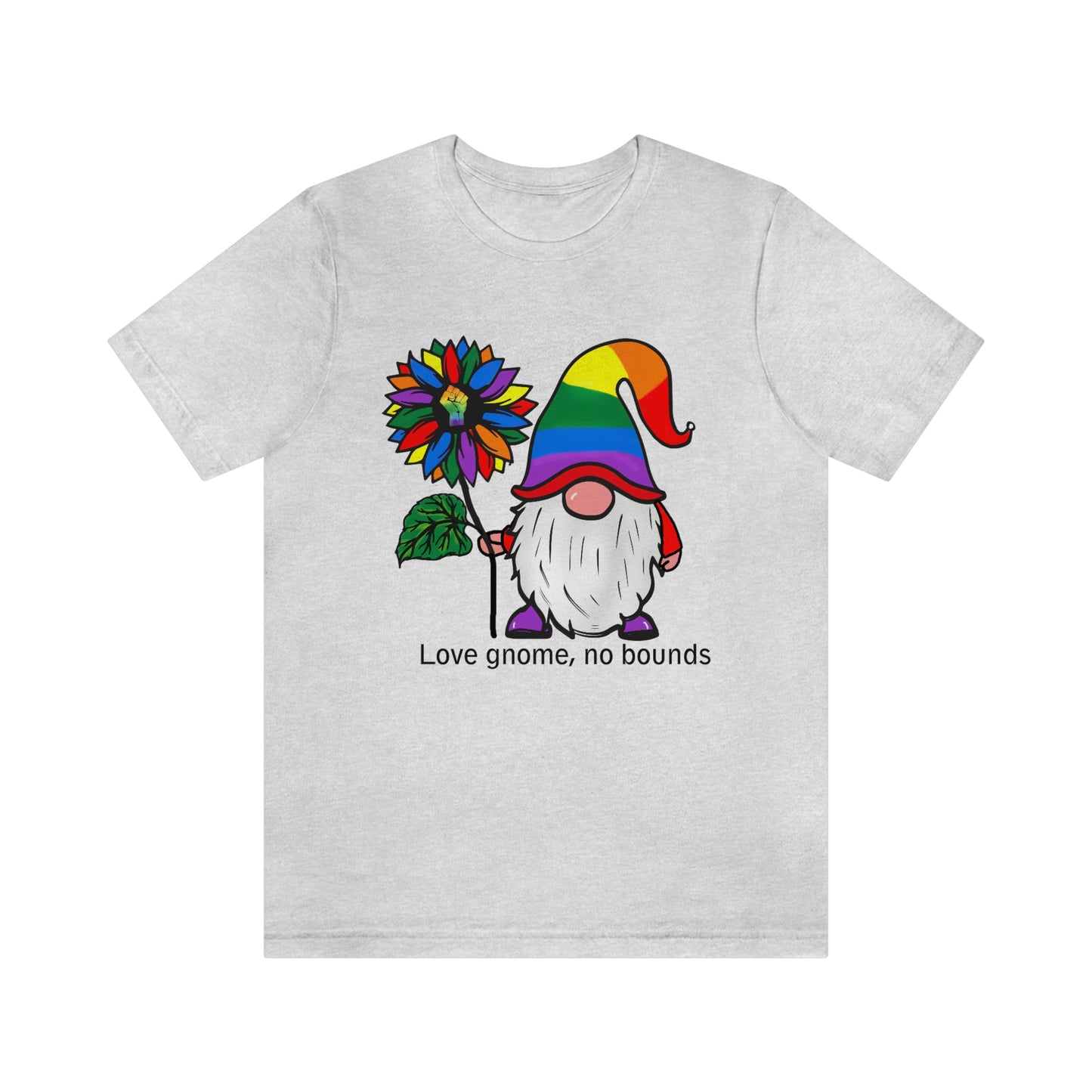 Love Gnomes No Bounds LGBTQIA Print Unisex Jersey Short Sleeve Tee