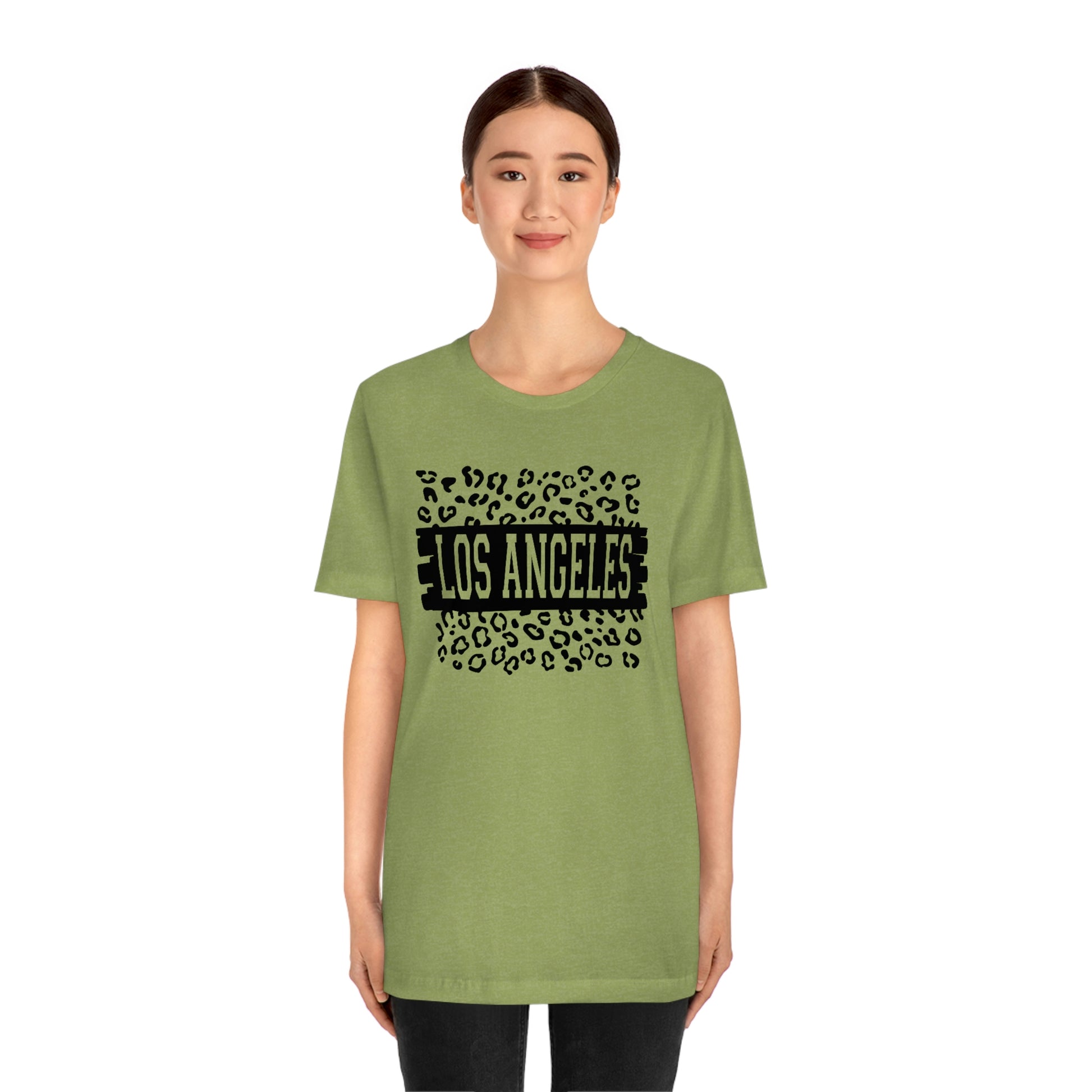 Los Angeles Leopard Print Unisex Jersey Short Sleeve Tee Tshirt T-shirt