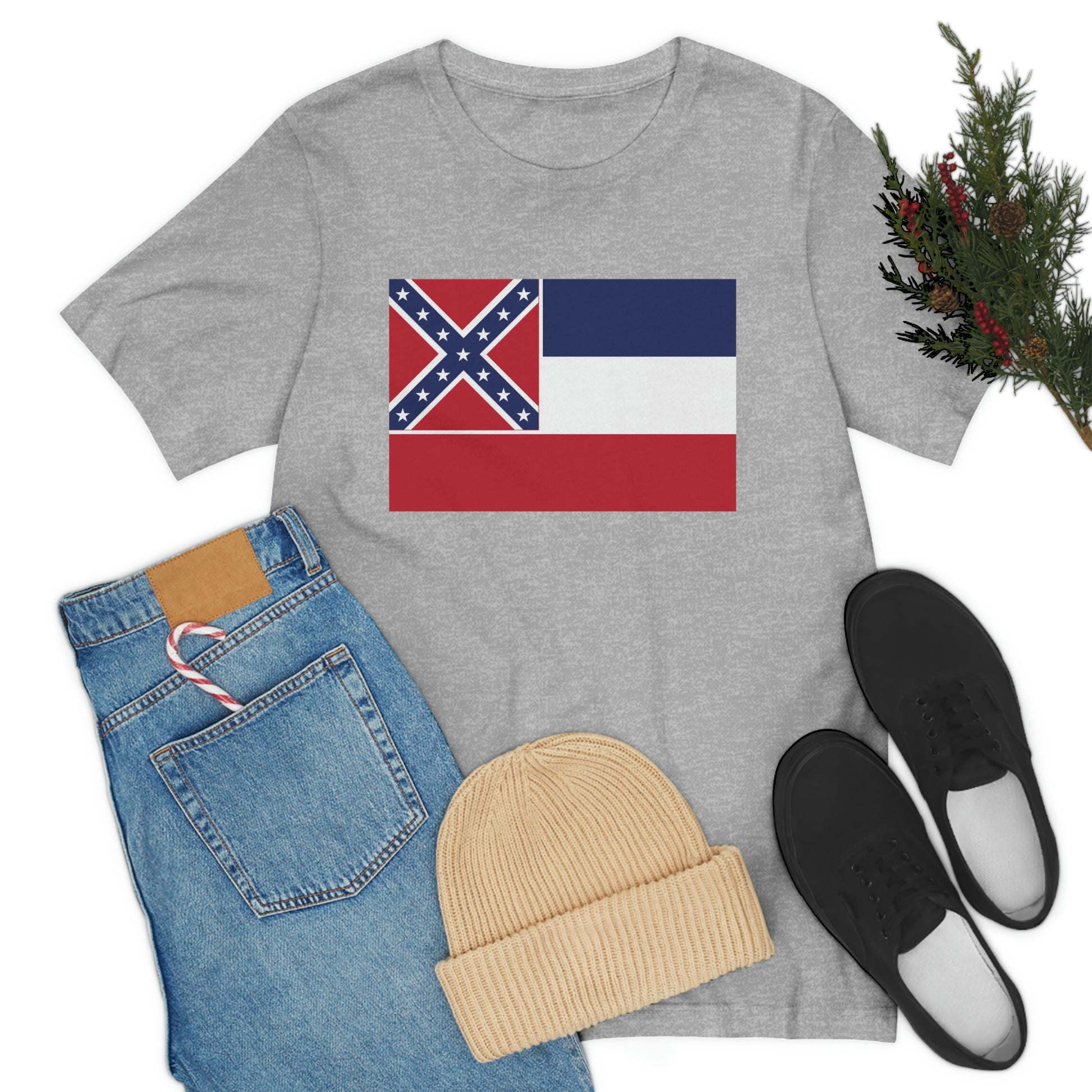 Mississippi Flag Unisex Jersey Short Sleeve Tee Tshirt T-shirt