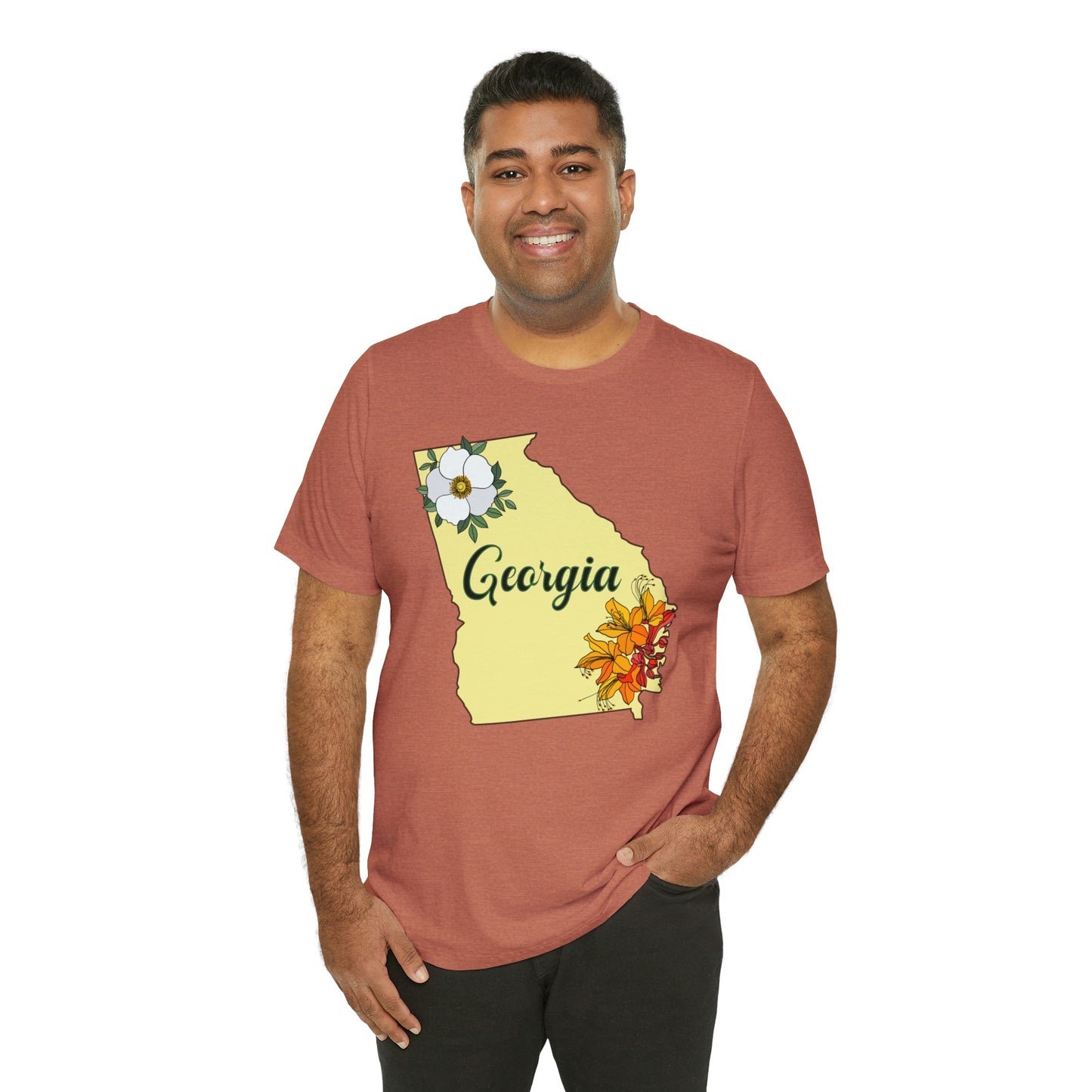 Georgia State Flower Short Sleeve T-shirt