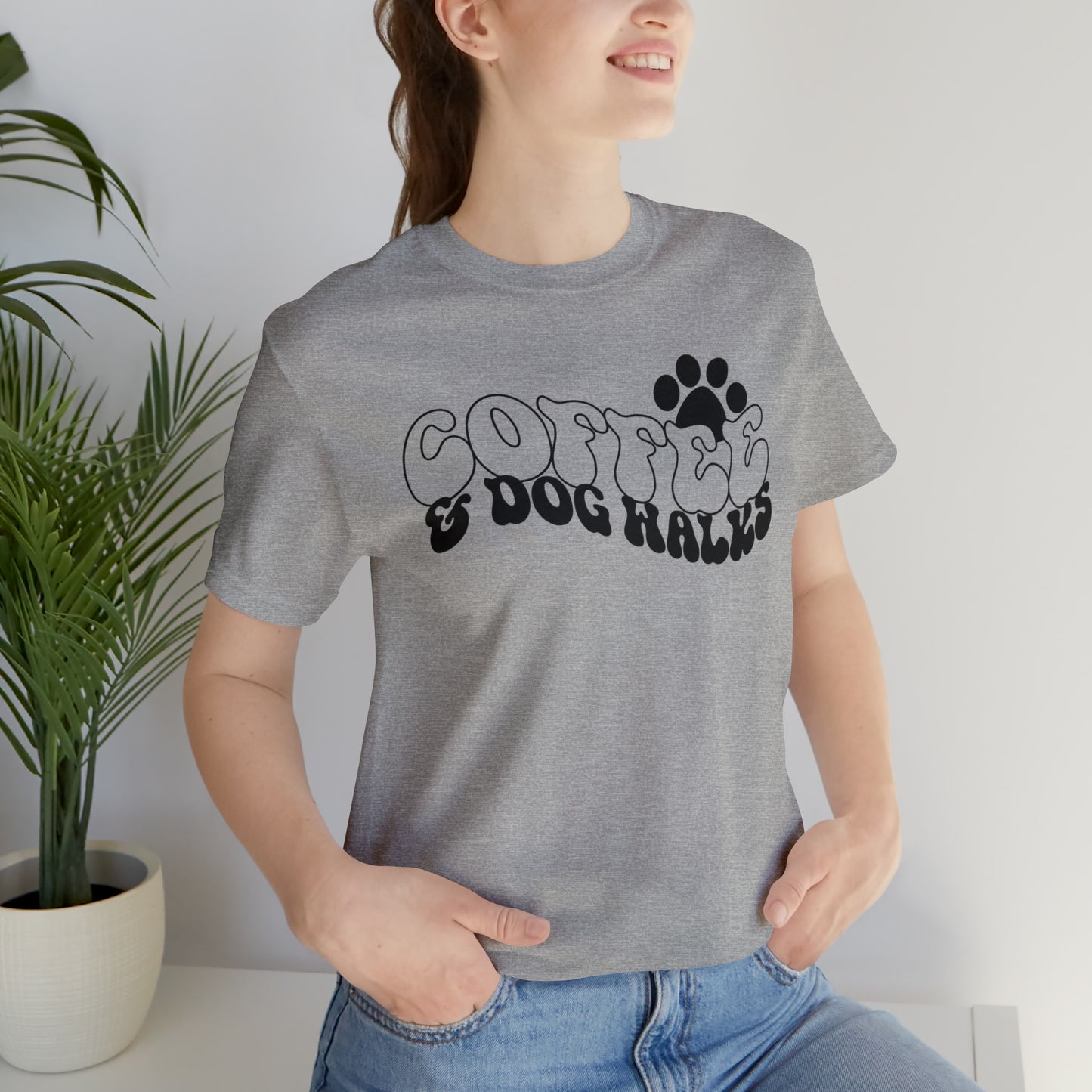 Coffee & Dog Walks Short Sleeve T-shirt