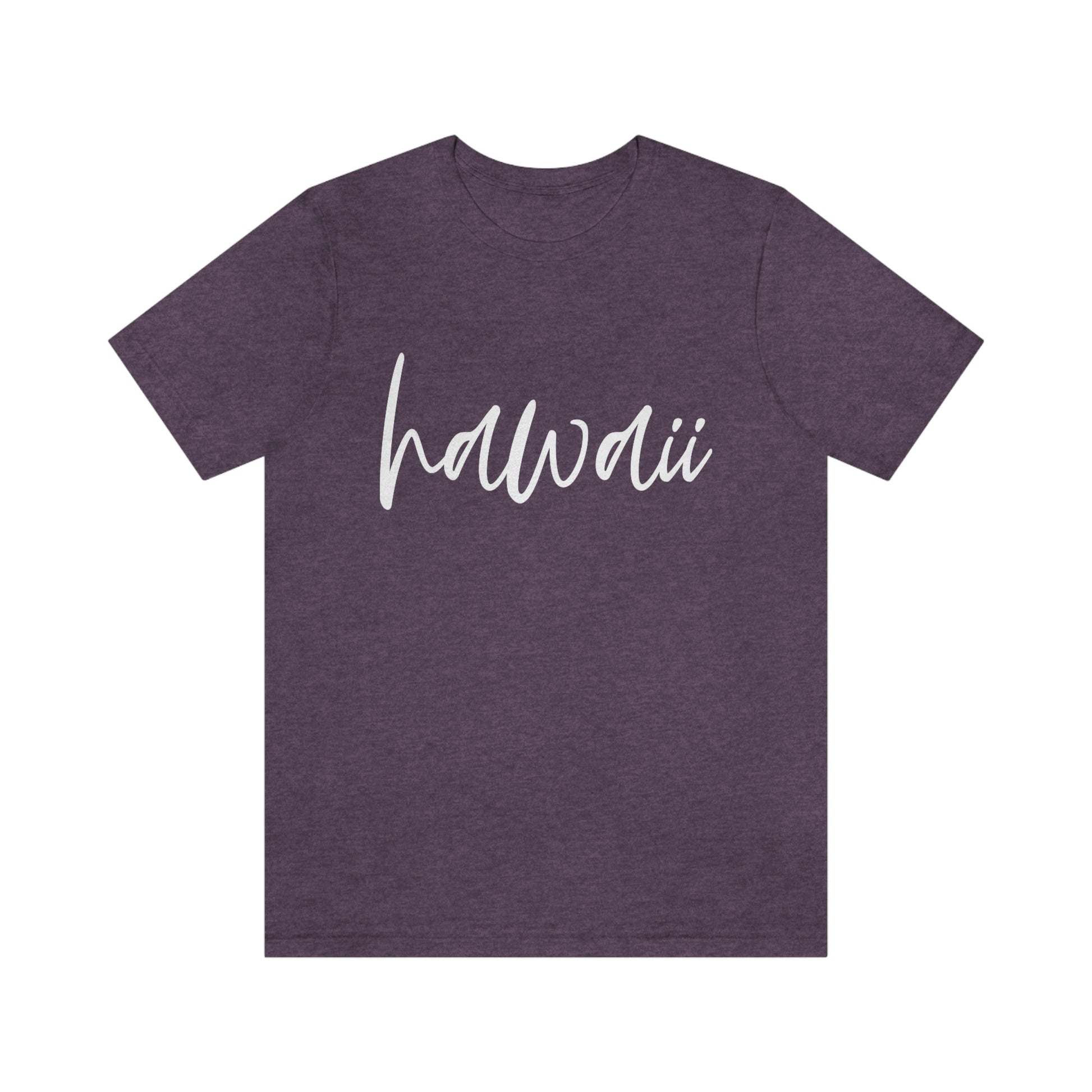 Hawaii White Script Short Sleeve T-shirt