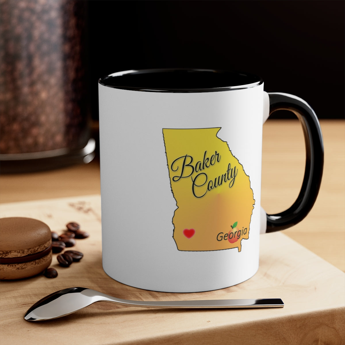 Baker County Georgia Accent Coffee Mug, 11oz