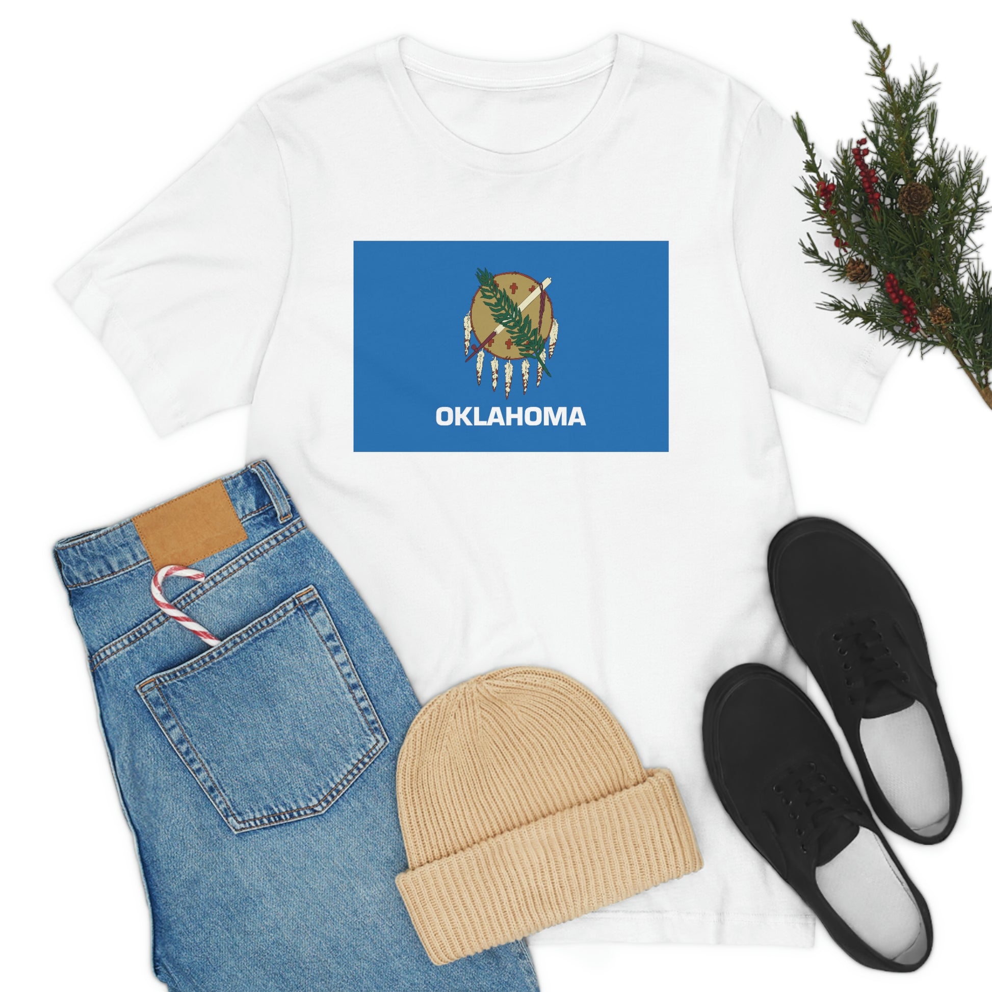 Oklahoma Flag Unisex Jersey Short Sleeve Tee Tshirt T-shirt