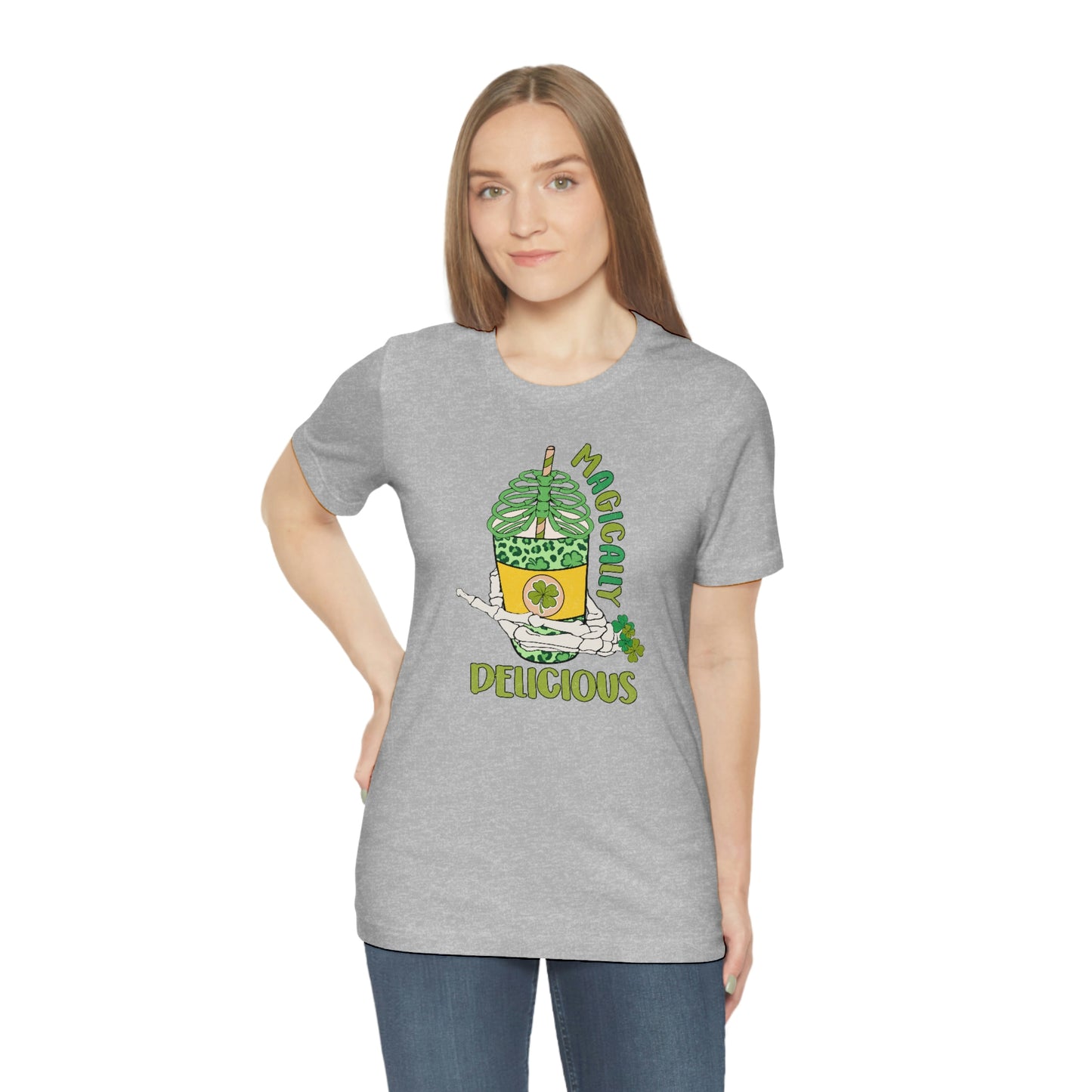 Magically Delicious Coffee Cup St. Patrick's Day Unisex Jersey Short Sleeve Tee