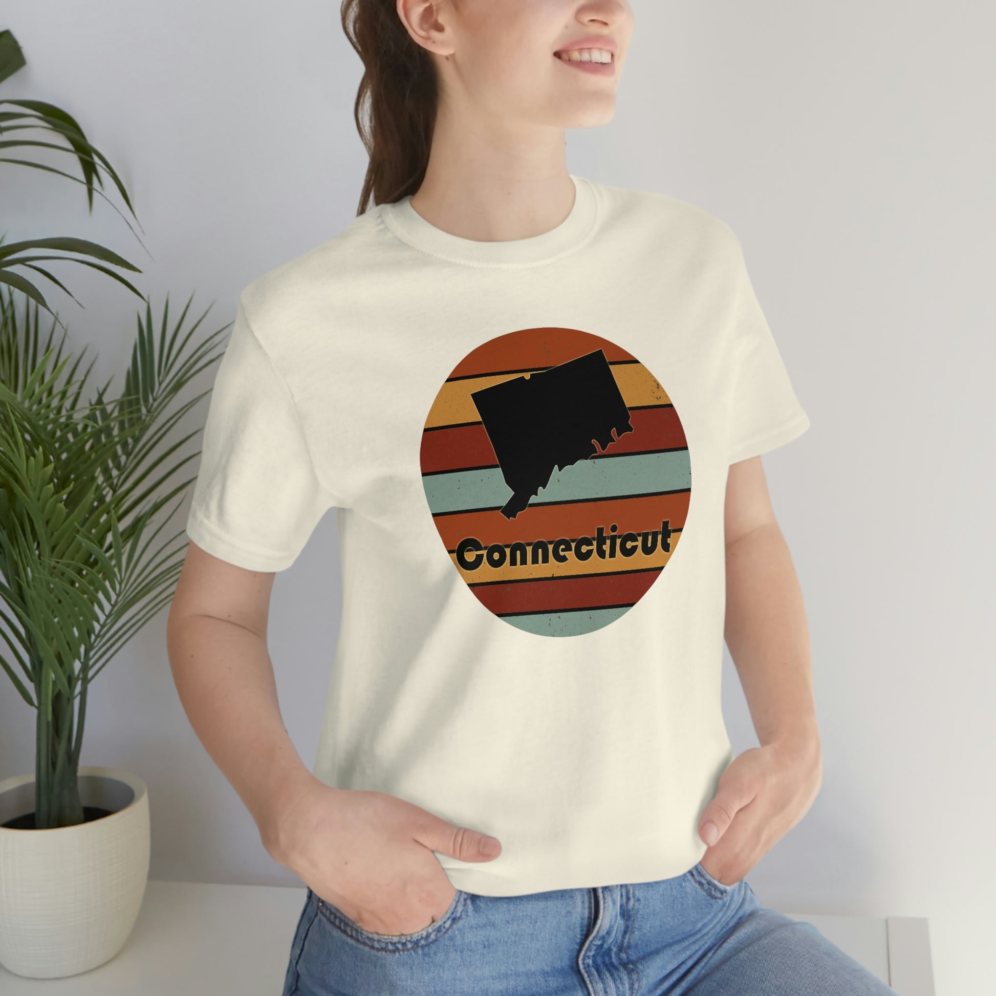 Connecticut Retro Sunset Short Sleeve  T-shirt