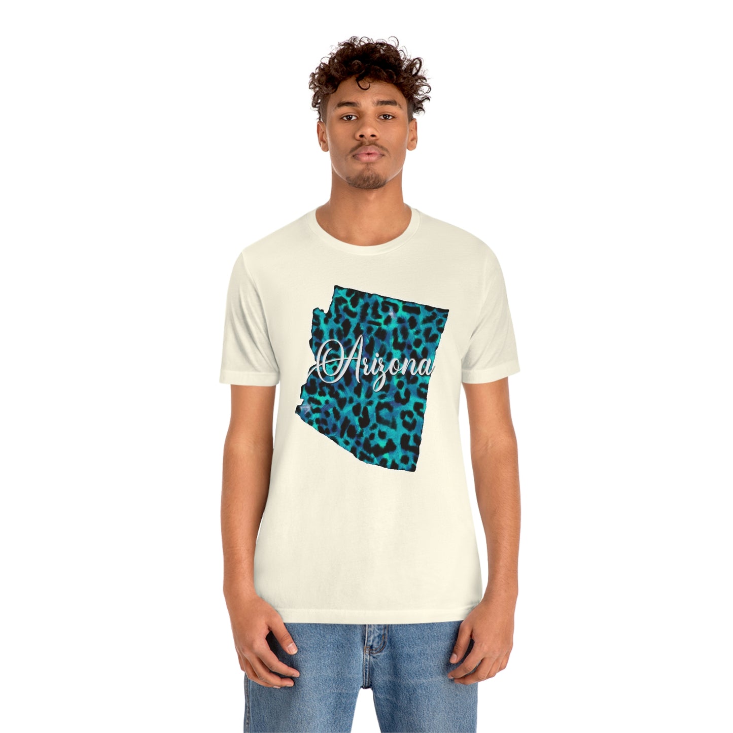 Arizona Blue Leopard Unisex Jersey Short Sleeve Tee Tshirt T-shirt