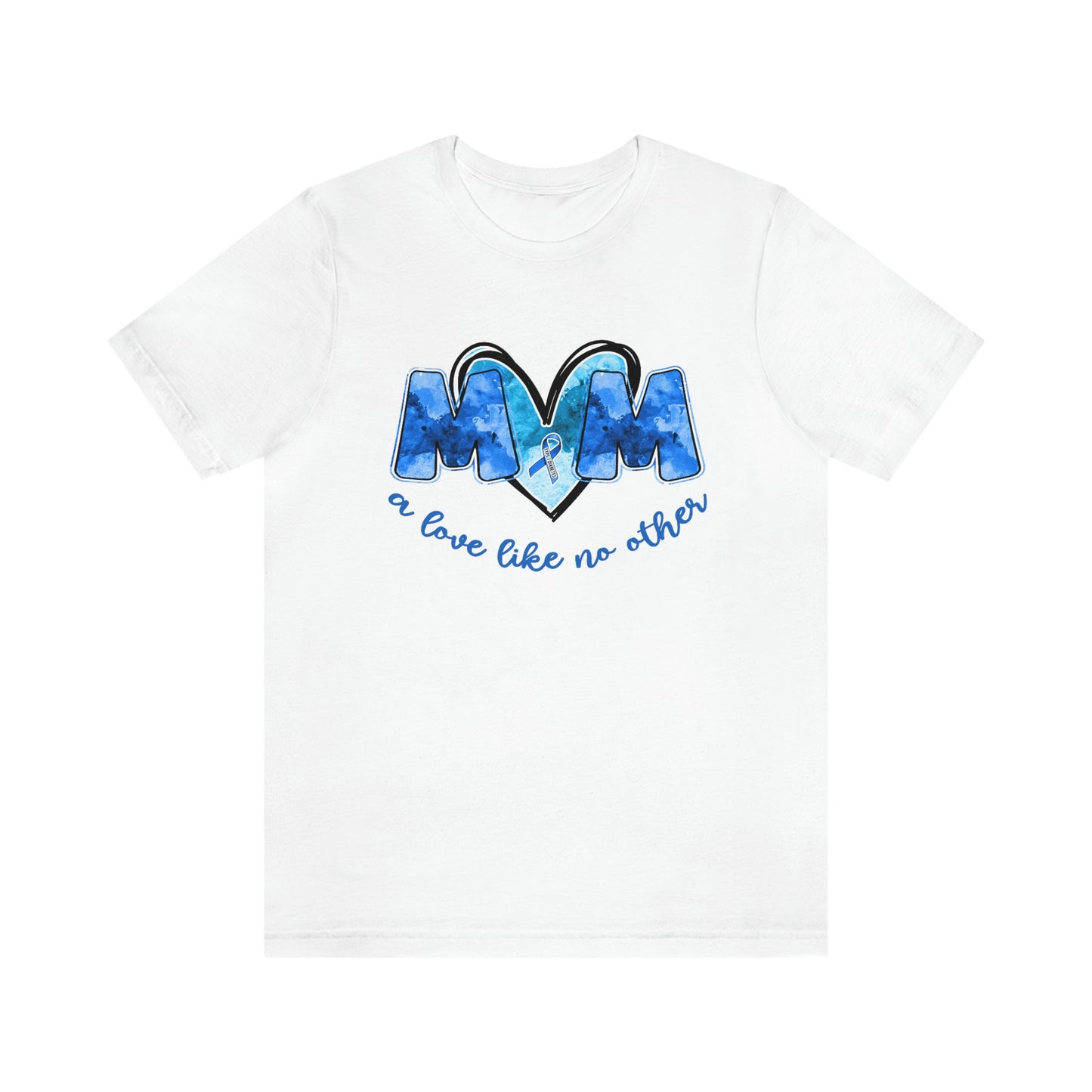 Mom A Love Like No Other Diabetes Awareness Print Unisex Jersey Short Sleeve Tee